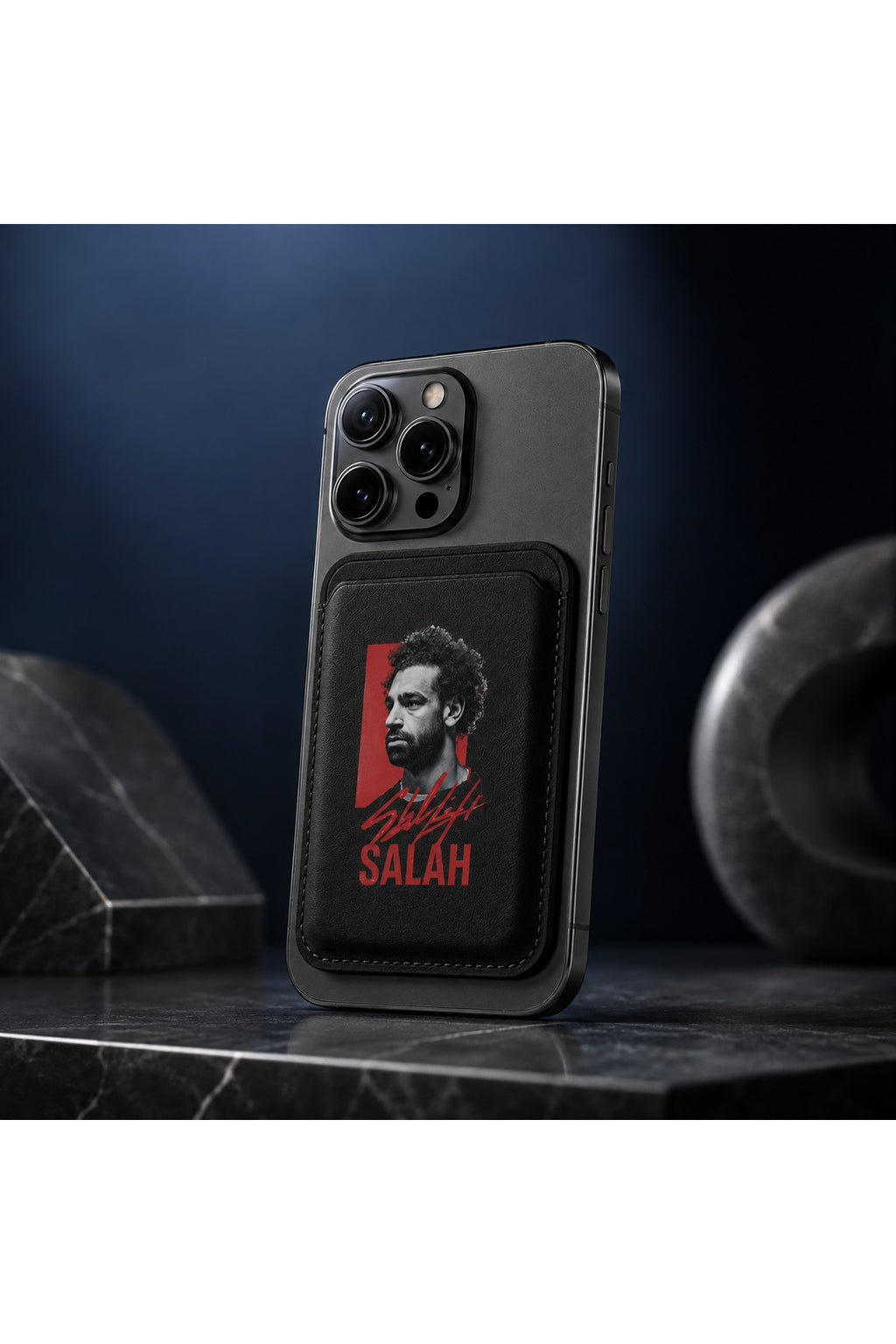 Premium M.Salah Tasarım MagSafe Uyumlu Manyetik Telefon Kartlığı – Vegan Deri – İnce Tasarım
