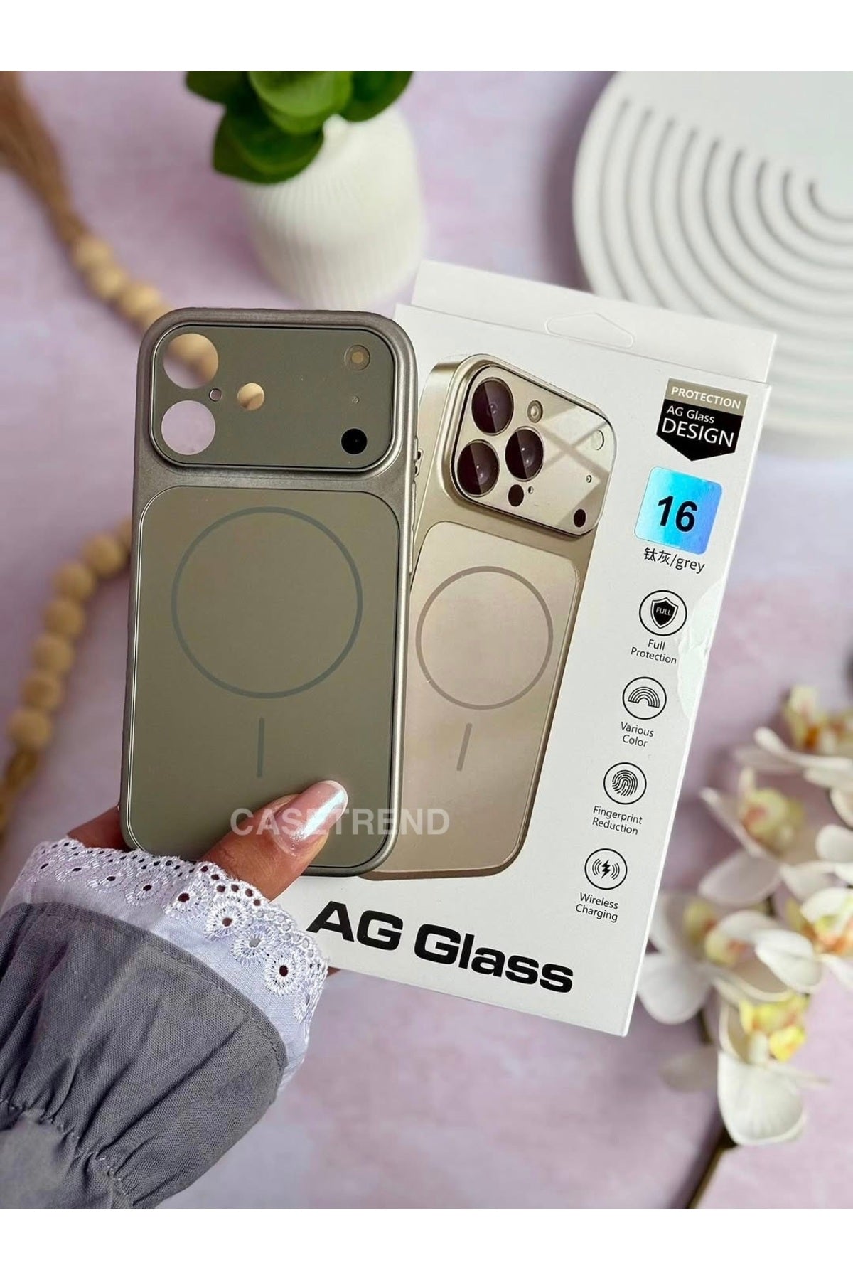iPhone (15 Pro Max) uyumlu AG Glass MagSafe Destekli 17 Pro Max Dönüştürücü Kılıf