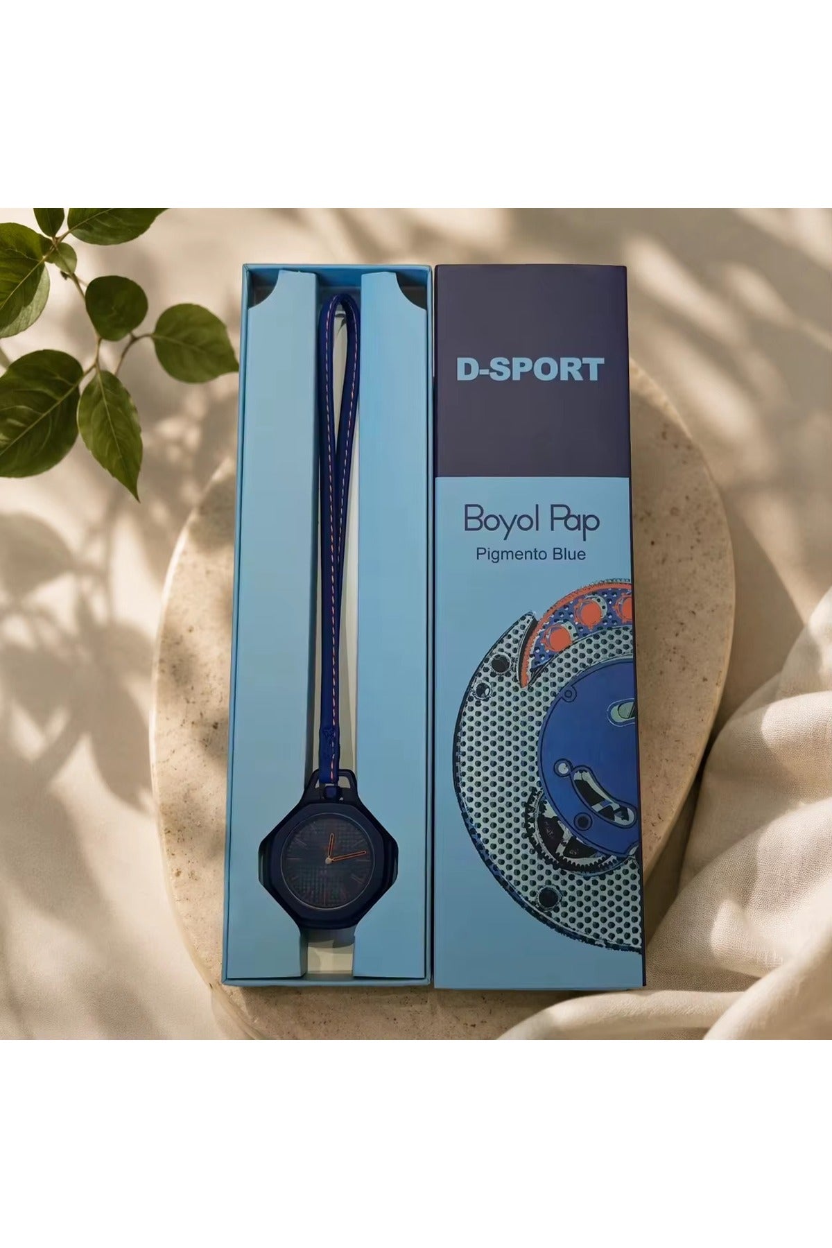Moda Taşınabilir Lüks Spor Pop Tasarım Sekizgen Çerçeve Cam Deri Kayış Analog Kuvars Asılı Cep Saati