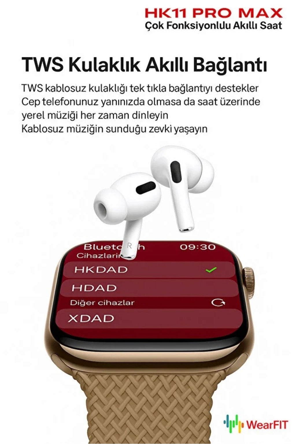 HK11 Ultra 3 AMOLED Akıllı Saat AI ChatGPT GPS NFC Bluetooth Arama 4GB Hafıza Premium