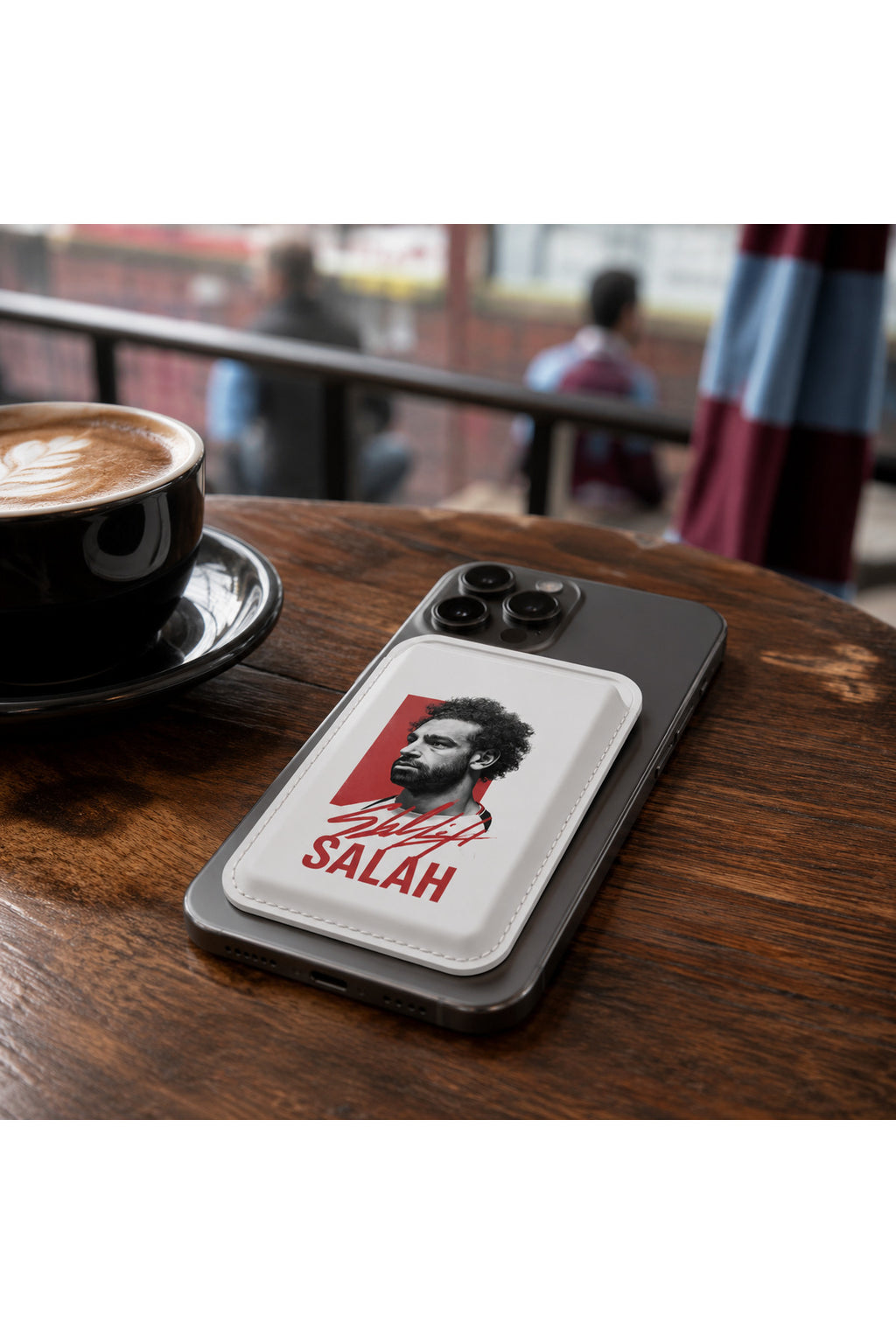 Premium M.Salah Tasarım MagSafe Uyumlu Manyetik Telefon Kartlığı – Vegan Deri – İnce Tasarım