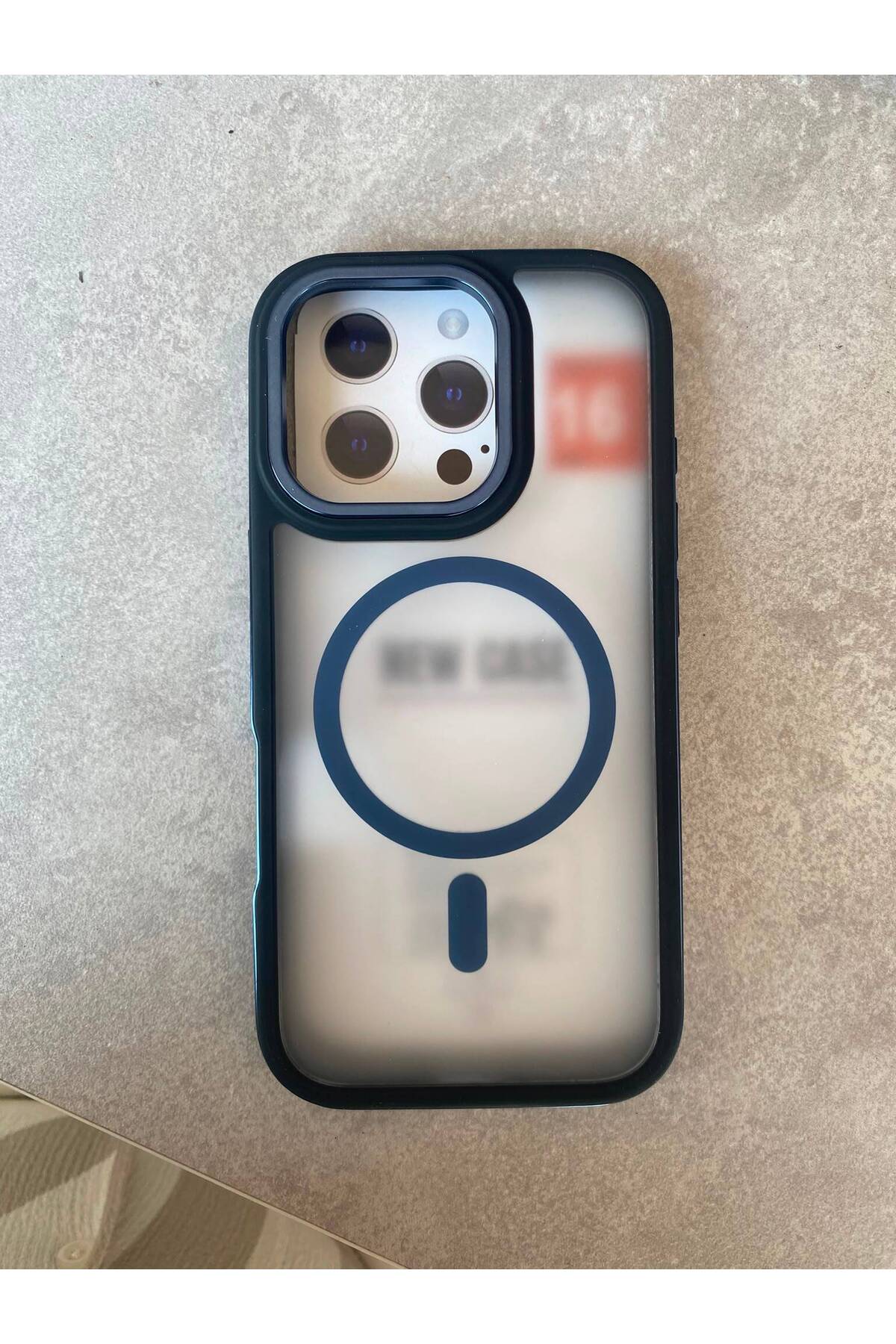 iPhone 16 Pro Max Uyumlu MagSafe Kılıf Mat Şeffaf Darbe Korumalı Kamera Korumalı Krom Çerçeveli Premium Silikon Telefon Kılıf
