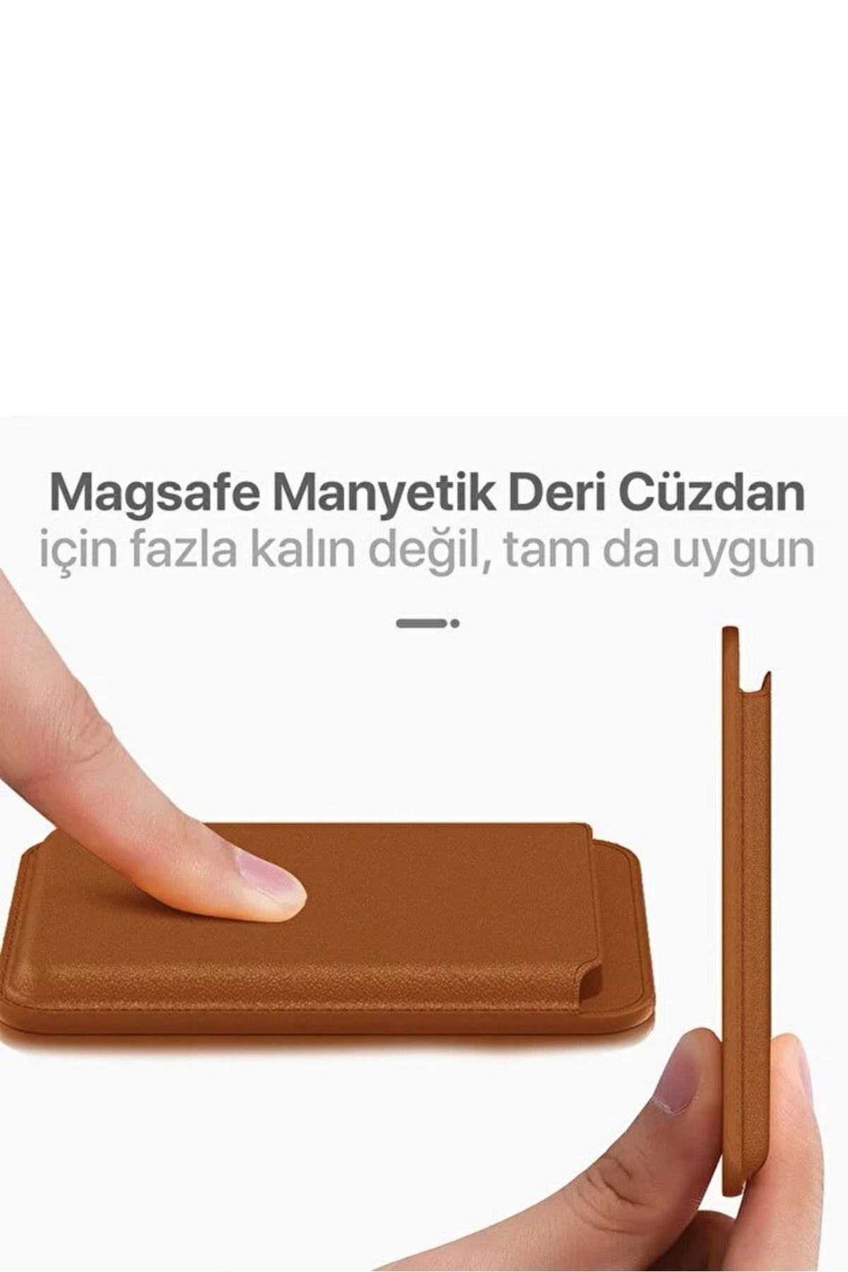 İphone Magsafe Özellikli Tüm Telefonlara Uyumlu Android İOS Telefon Arkası M.Salah Tasarım Premium Deri Kılıf