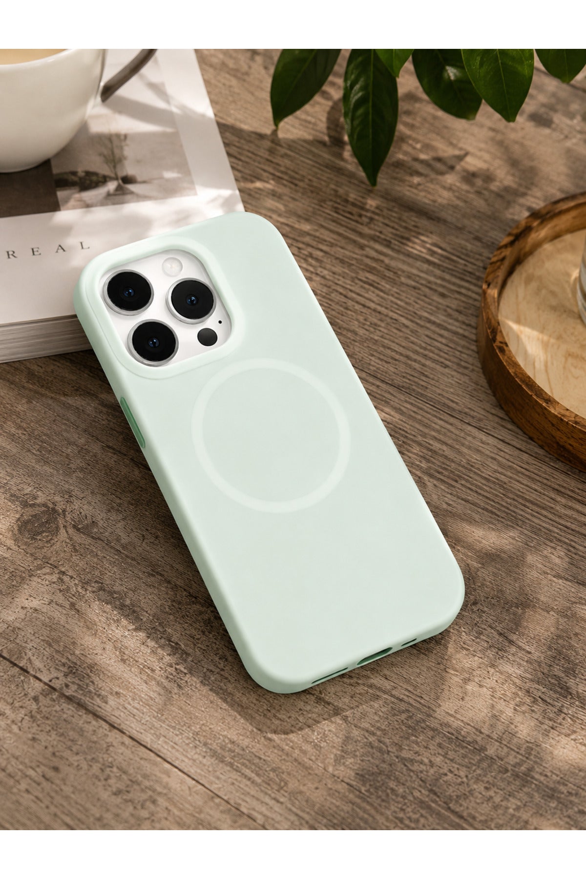 iPhone 16 Pro Max Uyumlu Leke Çizilme Yapmaz Magsafe Silikon Kılıf Soft Touch Kadife İç Yüzey Kamera Korumalı Darbe Emici Pre