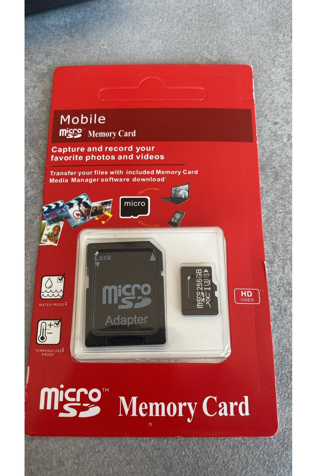 Micro SD Hafıza Kartı 64 -128 - 256 GB Class 10 4K UHD Uyumlu microSDXC SD Adaptörlü Suya ve Darbeye Dayanıklı