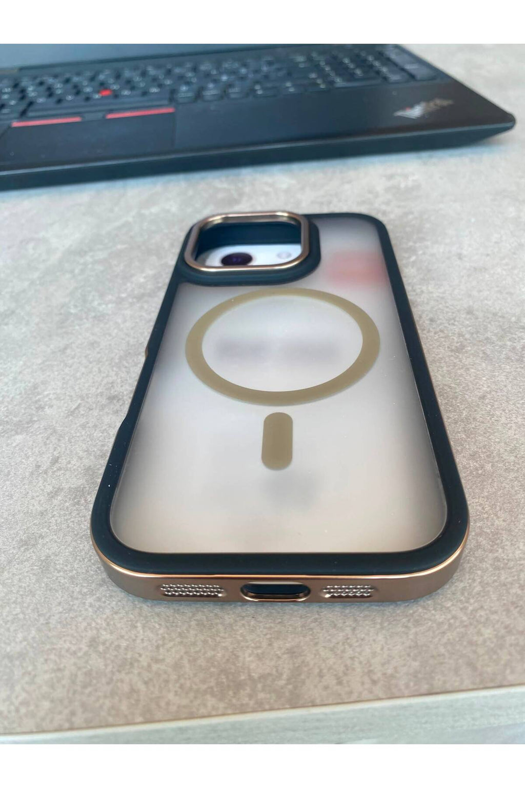 iPhone 16 Pro Uyumlu MagSafe Kılıf Mat Şeffaf Darbe Korumalı Kamera Korumalı Krom Çerçeveli Premium Silikon Telefon Kılıfı