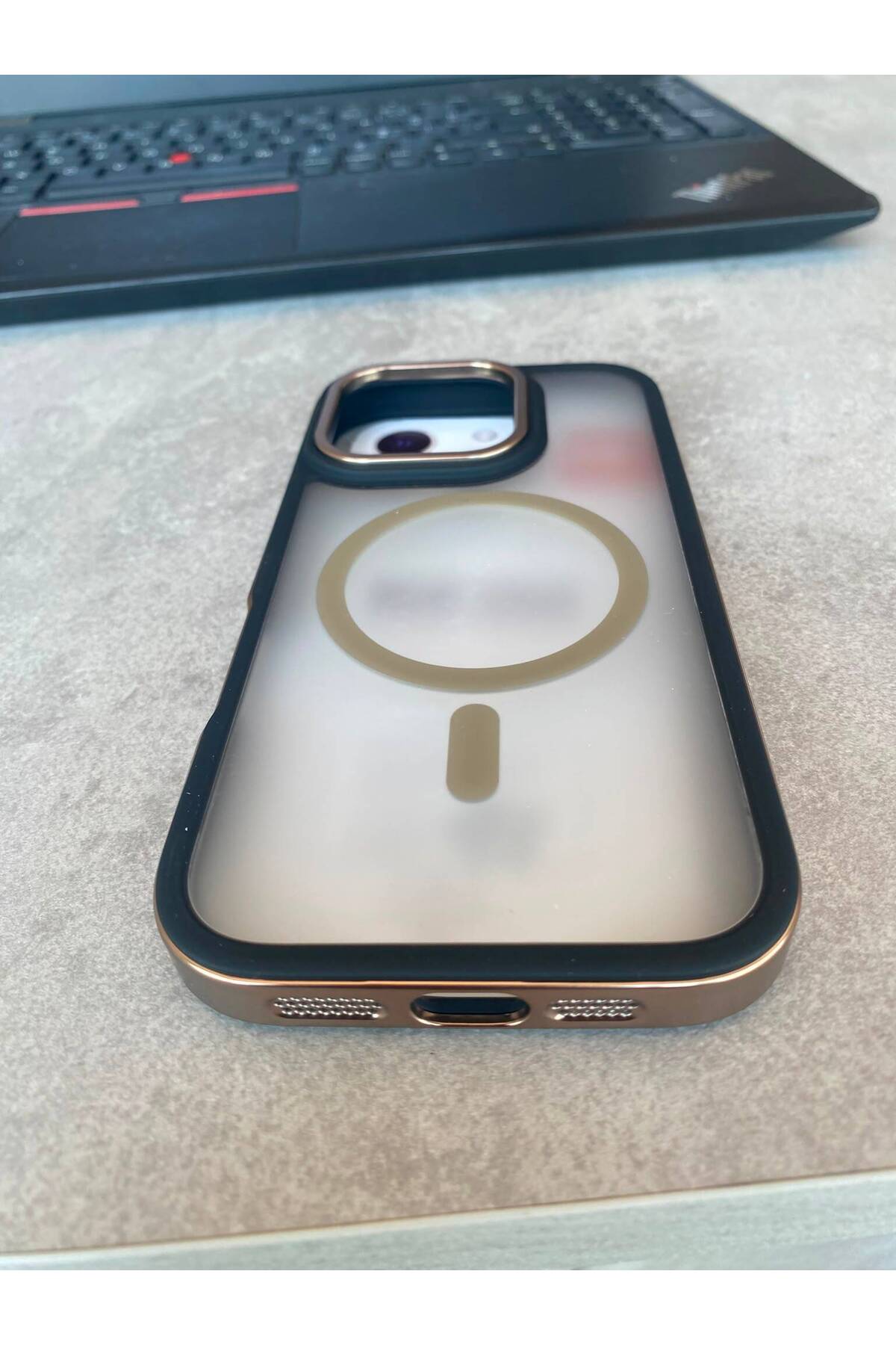 iPhone 16 Pro Uyumlu MagSafe Kılıf Mat Şeffaf Darbe Korumalı Kamera Korumalı Krom Çerçeveli Premium Silikon Telefon Kılıfı