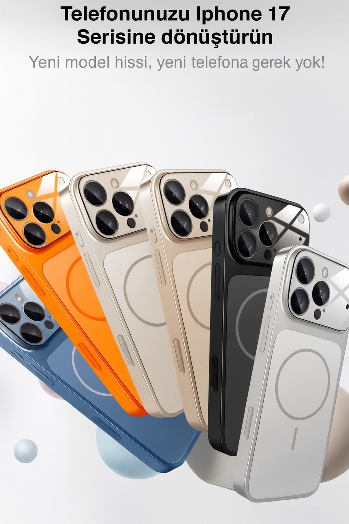 İPhone 17 Uyumlu Şık ve Tarz Lens Korumalı Popüler Kılıf...