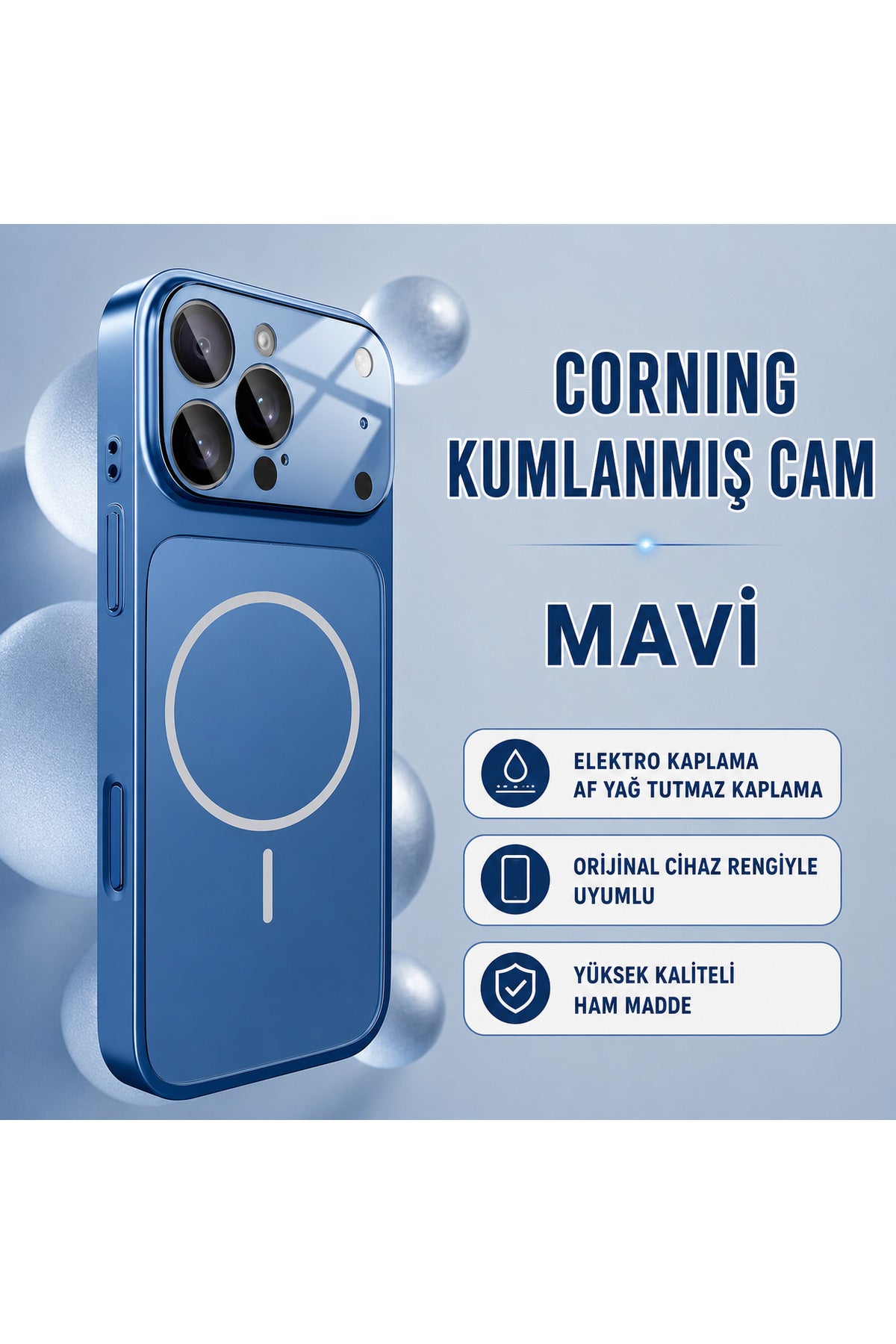 iPhone 15 ProMax Uyumlu 17 Pro Max Görünümlü Premium Çevirici Kamera Korumalı MagSafe Destekli Kılıf