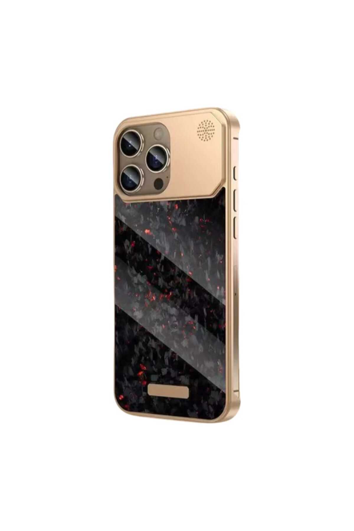 iPhone 16 Pro Uyumlu MagSafe Aromaterapi Telefon Kılıfı Kamera Korumalı Premium Metal Çerçeveli Darbe Emici Parfüm Hazneli