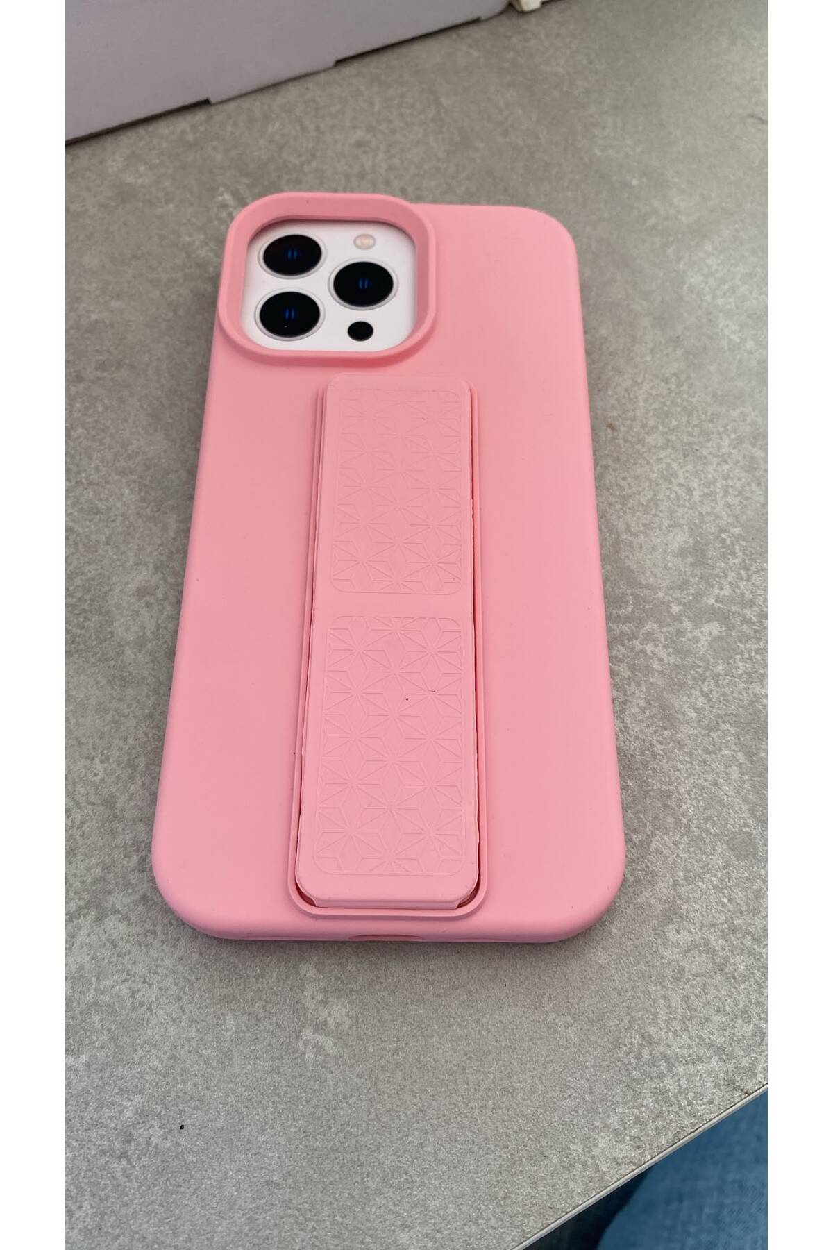 İphone 15 Uyumlu Gizli Akrobatik Stand İçi KadifePremium Lansman Örgü Desenli Telefon Kılıfı