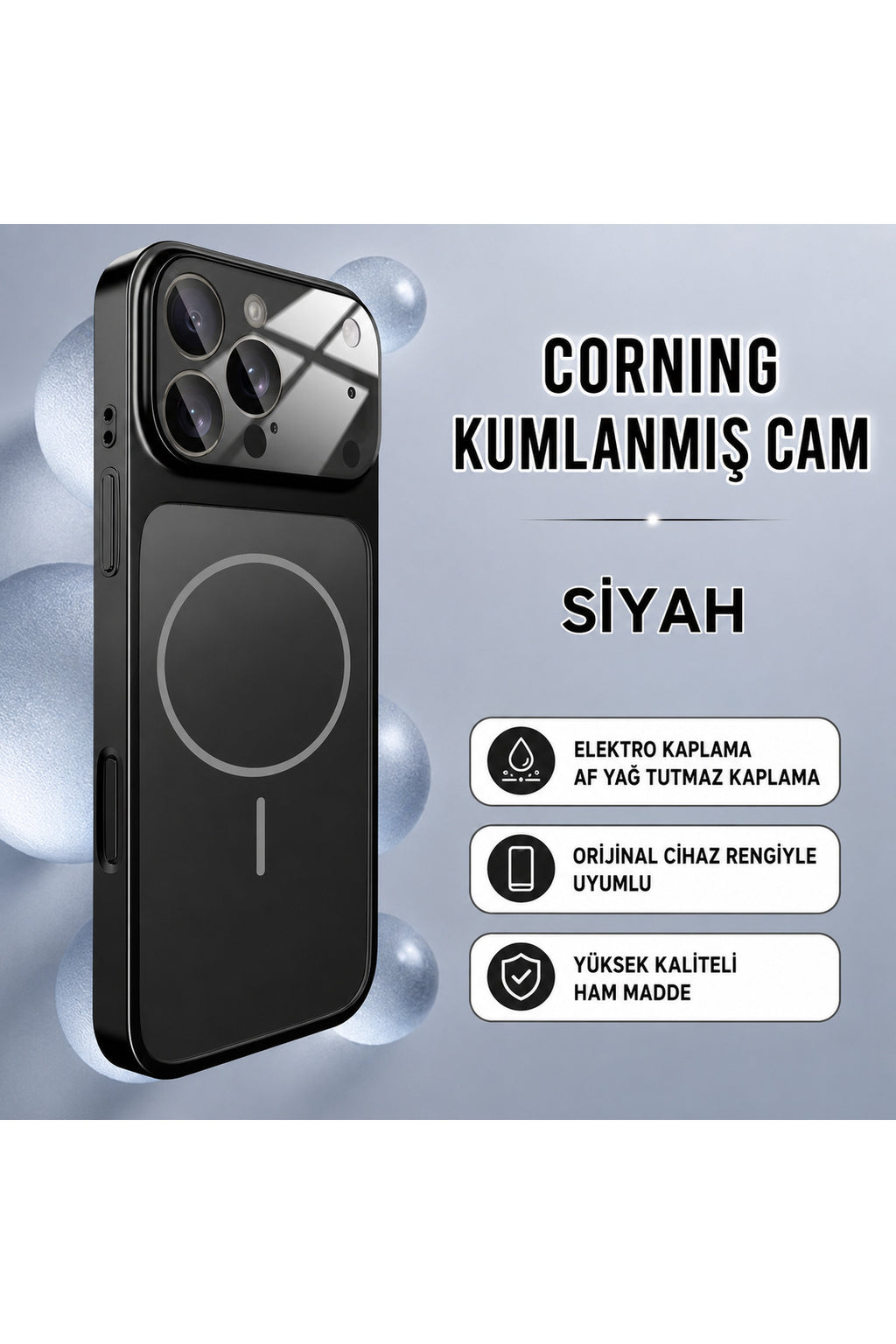 iPhone 16 ProMax Uyumlu 17 Pro Max Görünümlü Premium Çevirici Kamera Korumalı MagSafe Destekli Kılıf