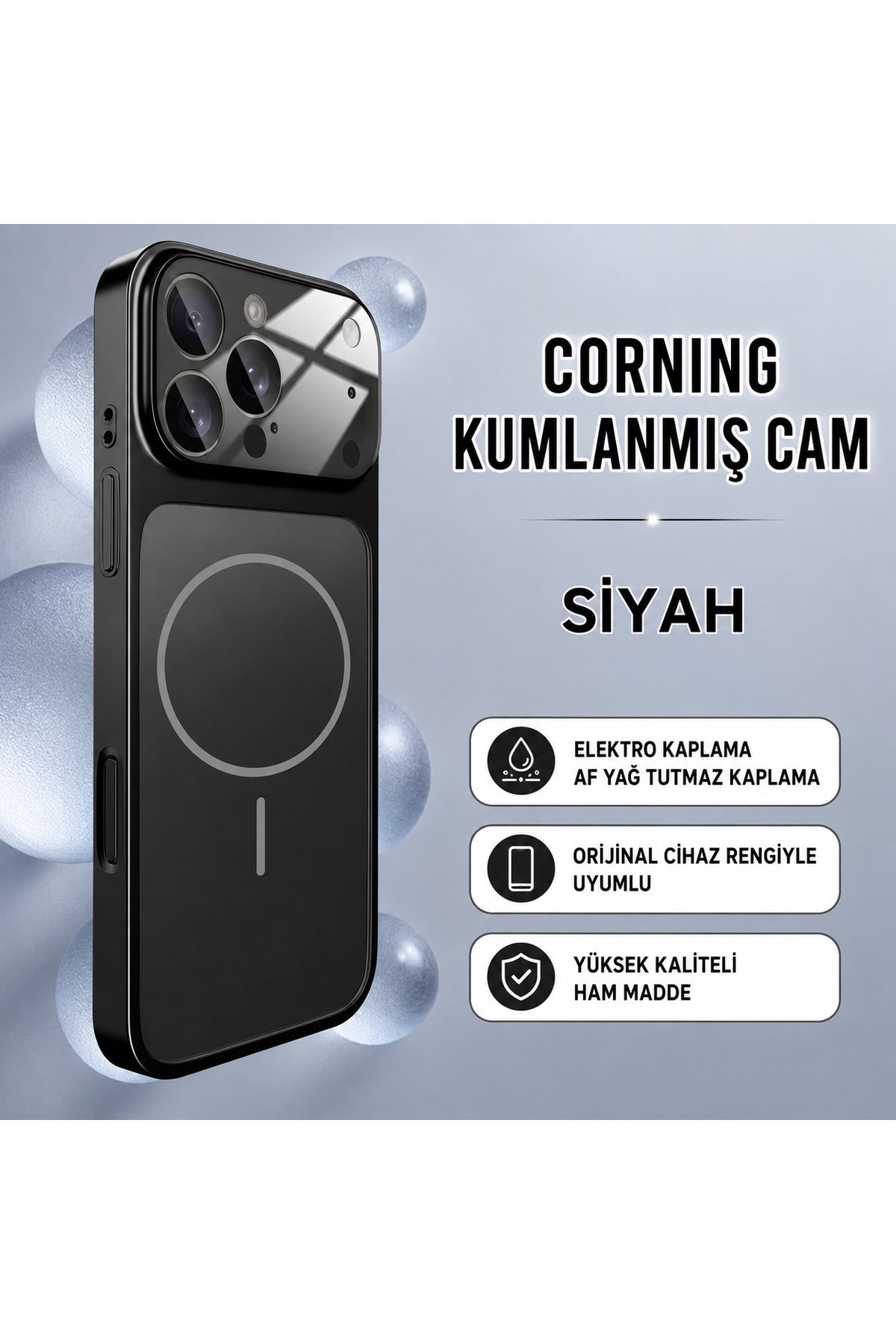 iPhone 16 ProMax Uyumlu 17 Pro Max Görünümlü Premium Çevirici Kamera Korumalı MagSafe Destekli Kılıf
