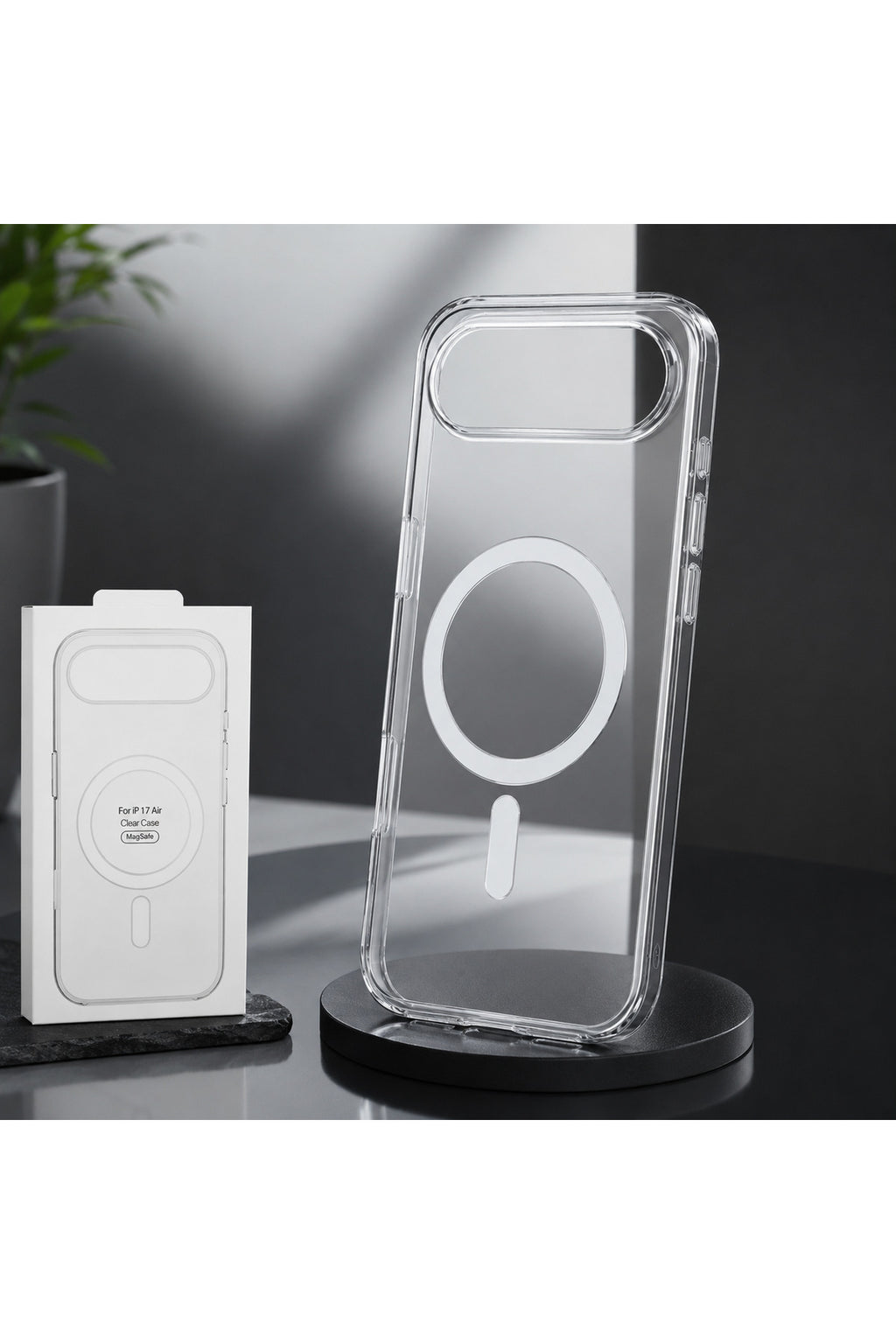 iPhone 17 Air Uyumlu Orijinal Kalite MagSafe Şeffaf Kılıf - Hologram Yansıtan, Güçlü Manyetik, Kamera Korumalı Premium Clear 