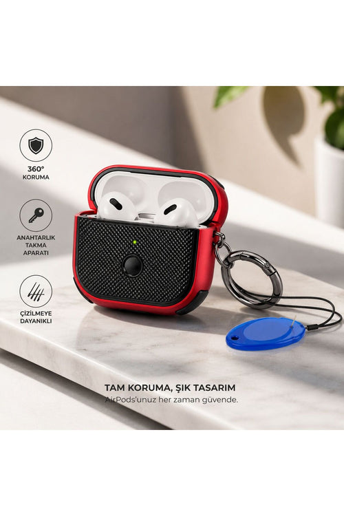 AirPods Pro 2 Kılıfı AirPods Pro 1 Uyumlu Silikon Darbe Korumalı Kilitli Anahtarlıklı Koruyucu Kılıf