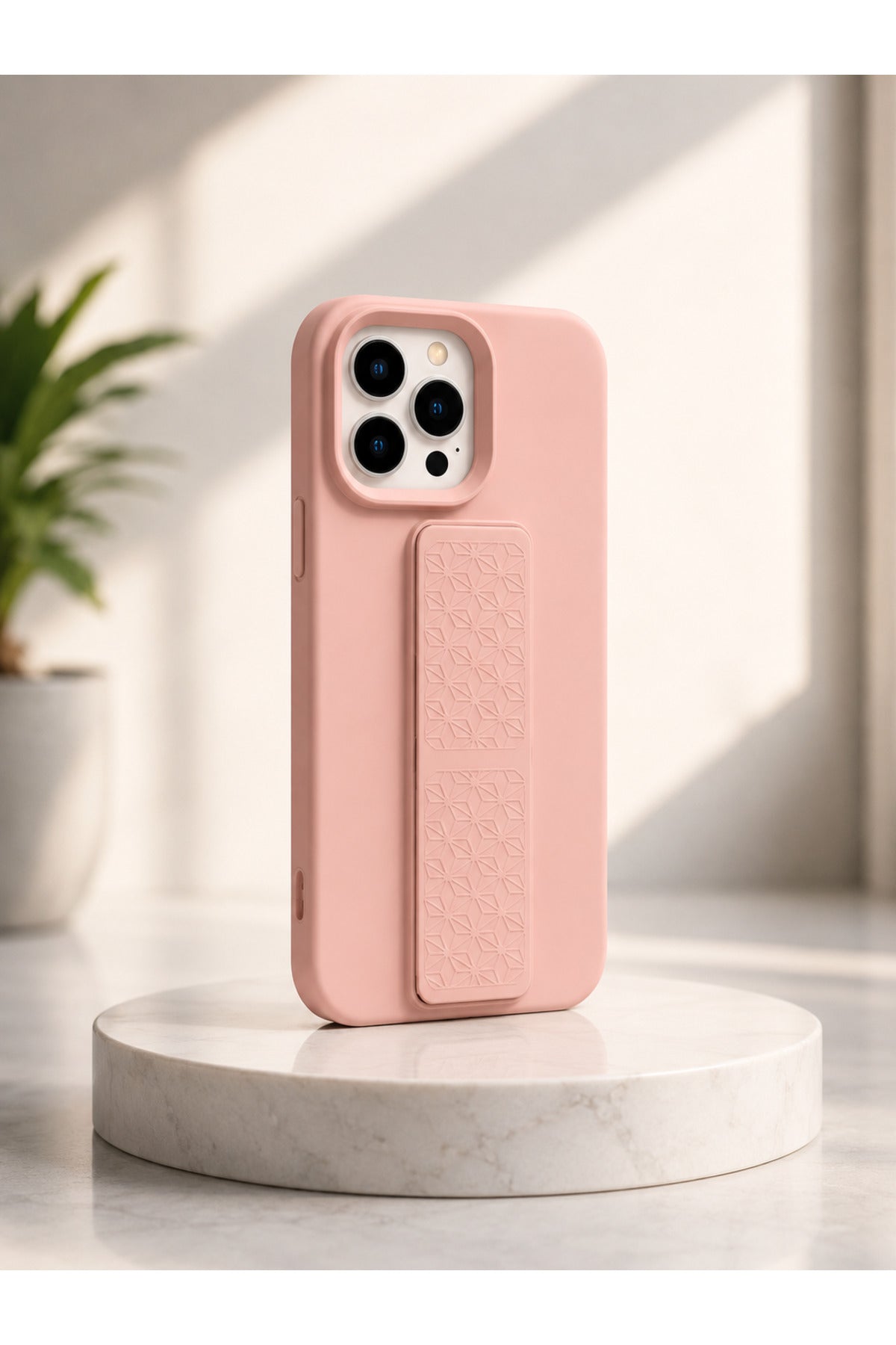 İphone 14 Pro Max Uyumlu Gizli Stand Özellikli İçi Premium Kadife Dışı A Class Silikon Darbeye Dayanıklı Lasnman Telefon Kılı