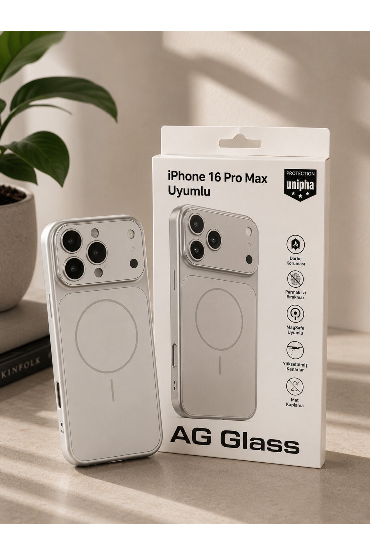 iPhone 16 ProMax Uyumlu 17 Pro Max Görünümlü Premium Çevirici Kamera Korumalı MagSafe Destekli Kılıf