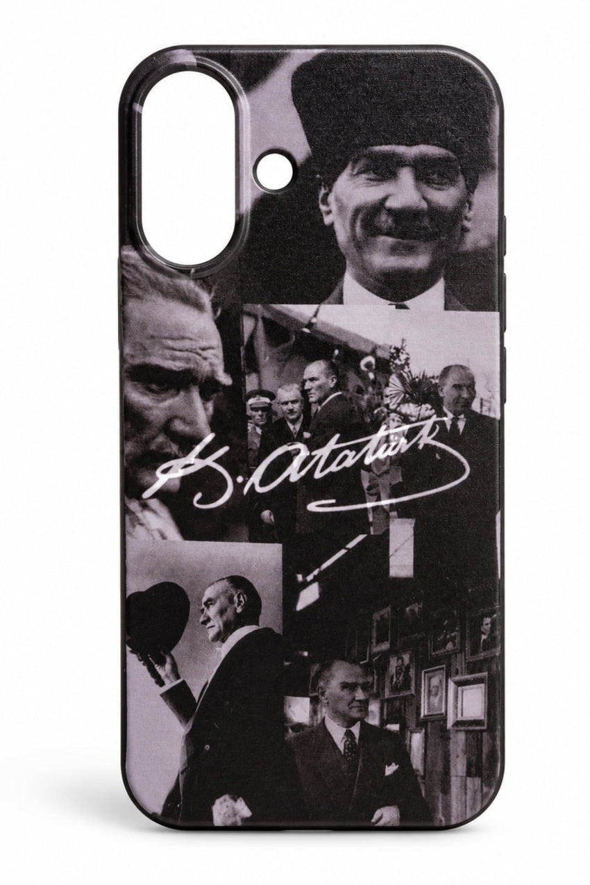WOTOBEUS Atatürk Siyah İmza Kolaj Tasarımlı Telefon Kılıfı — 850 × 1274, ortak kadraj