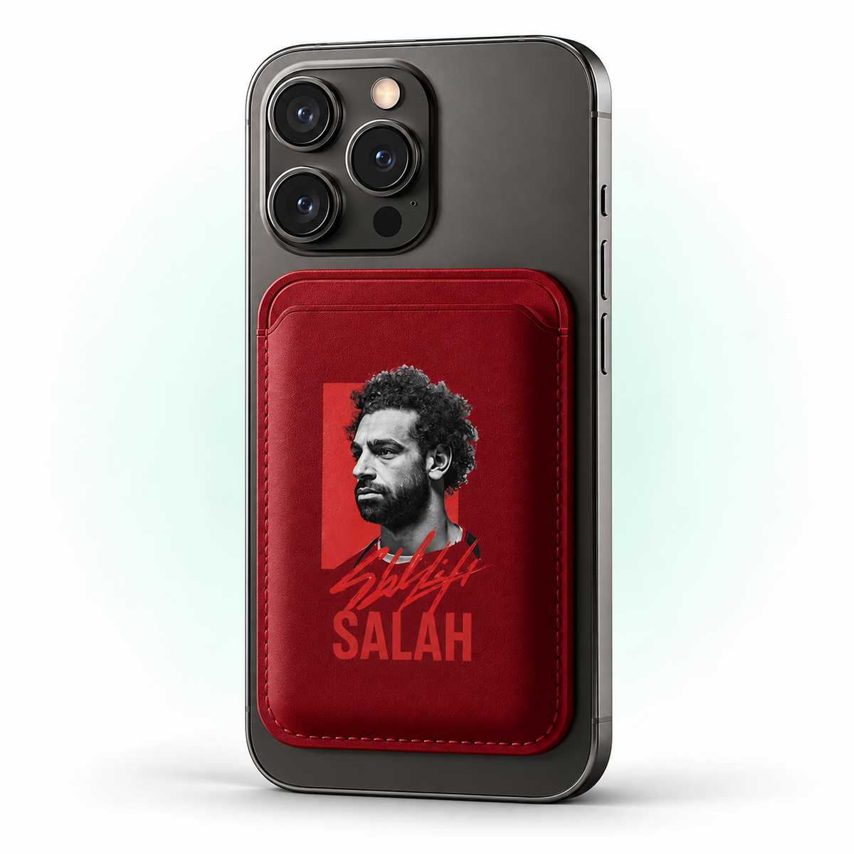 Premium M.Salah Tasarım MagSafe Uyumlu Manyetik Telefon Kartlığı – Vegan Deri – İnce Tasarım — stüdyo ürün görseli