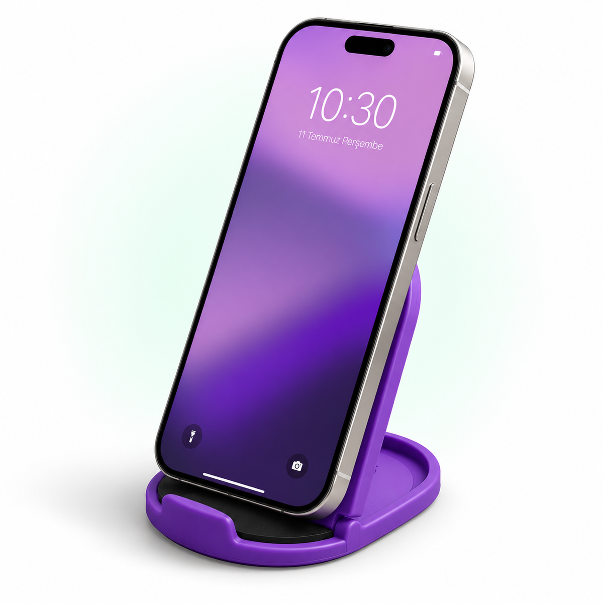 Cep telefonu standı taşınabilir katlanabilir masaüstü cep telefonu tutucusu cep telefonu tutucu ayarlanabilir evrensel çok açılı Cradle masası — stüdyo ürün görseli