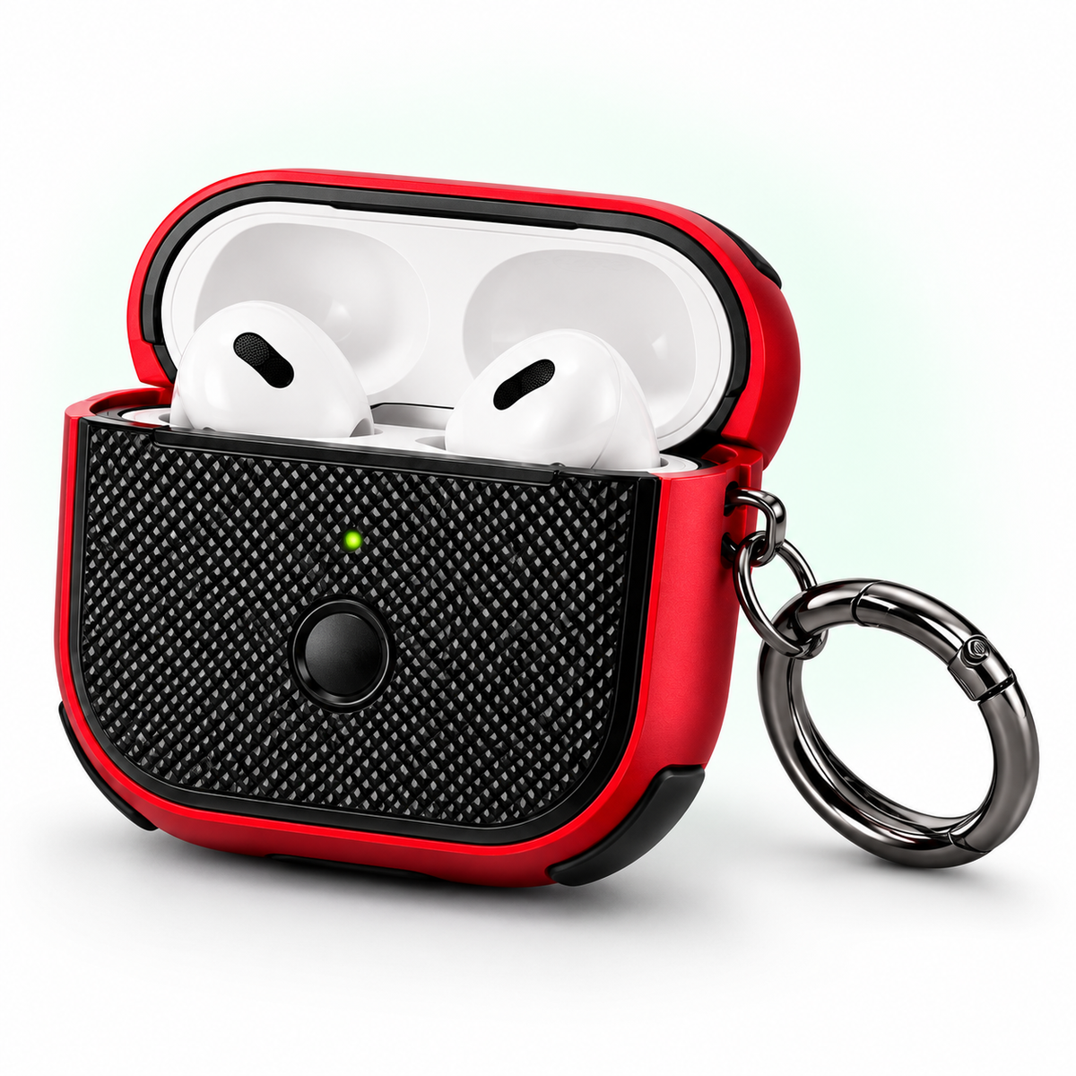 AirPods Pro 2 Kılıfı AirPods Pro 1 Uyumlu Silikon Darbe Korumalı Kilitli Anahtarlıklı Koruyucu Kılıf — stüdyo ürün görseli