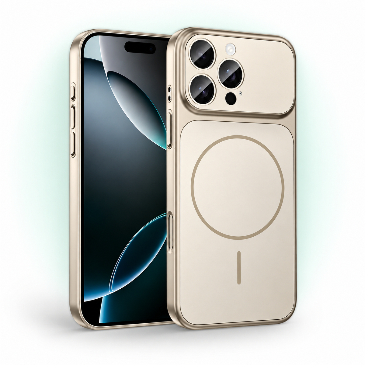 iPhone 15 Pro Max Uyumlu 17 Pro Max Görünümlü Dönüşüm Kılıfı | Magsafe Özellikli Premium Kapak — stüdyo ürün görseli