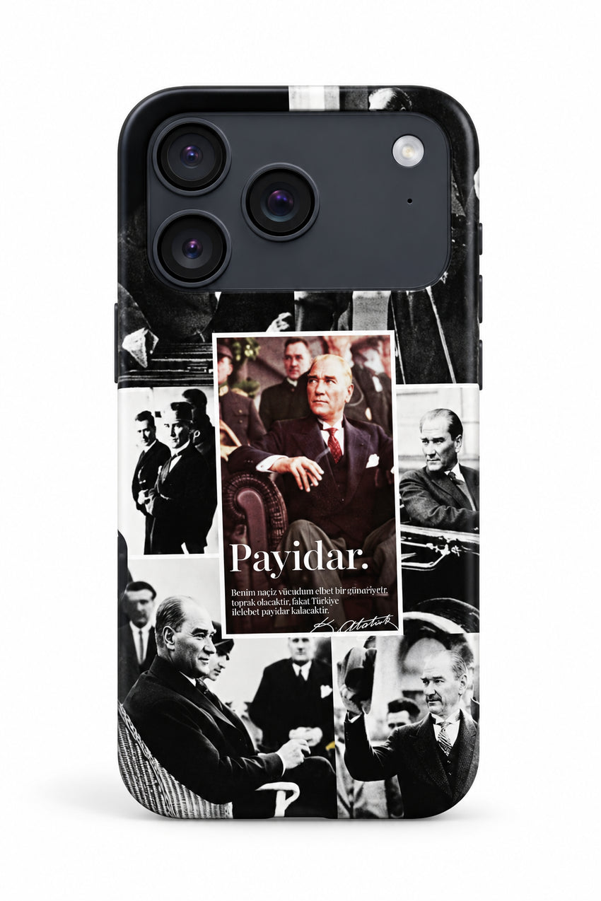 WOTOBEUS Atatürk Desenli İçi Kadife Premium Kalite Lansman Telefon Kılıfı — beyaz stüdyo fonu, 850 × 1274