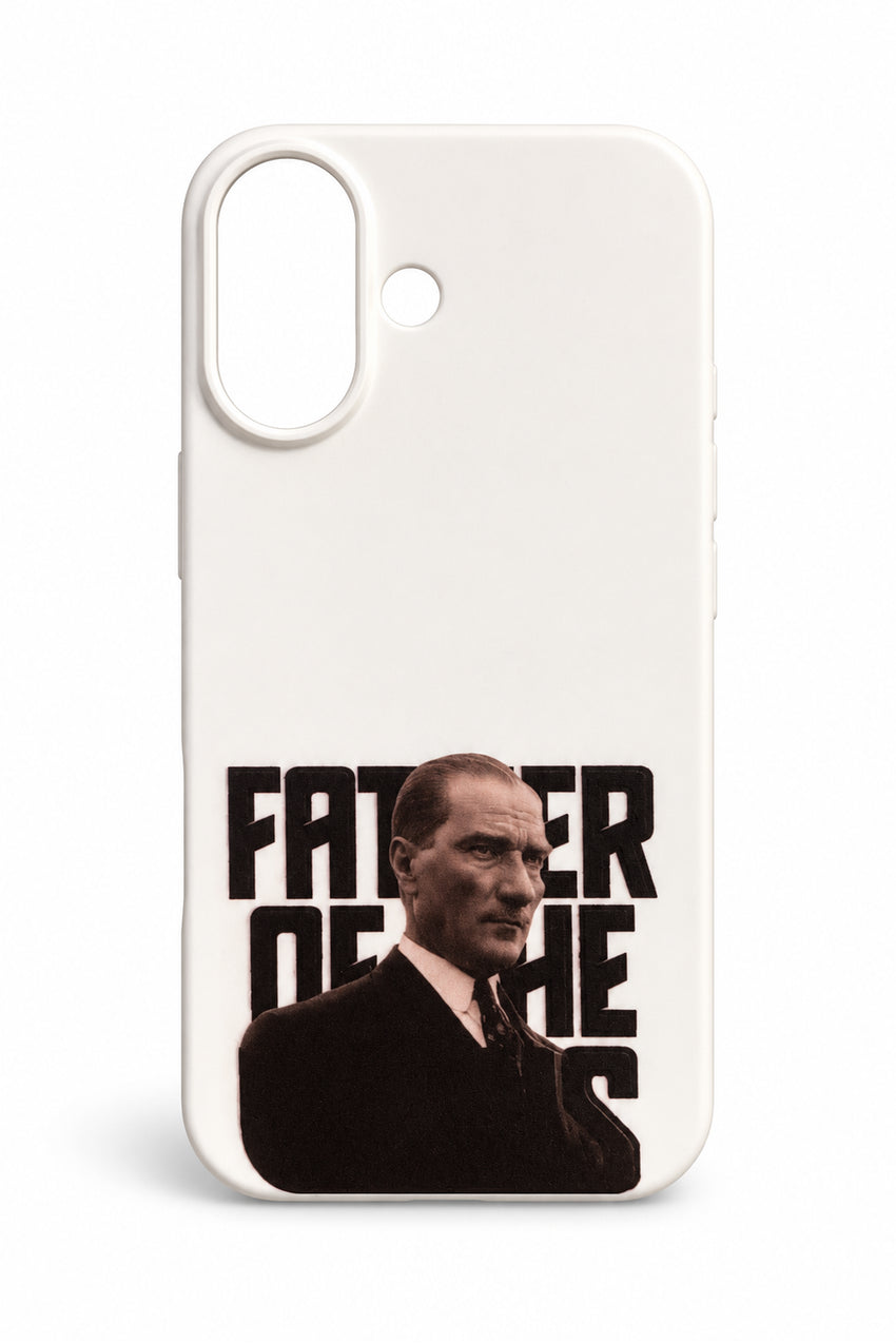 WOTOBEUS Atatürk Desenli İçi Kadife Premium Kalite Lansman Telefon Kılıfı — beyaz stüdyo fonu, 850 × 1274