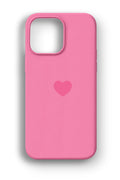WOTOBEUS Pembe Kalp Logolu Lansman Telefon Kılıfı — beyaz stüdyo fonu, 850 × 1274