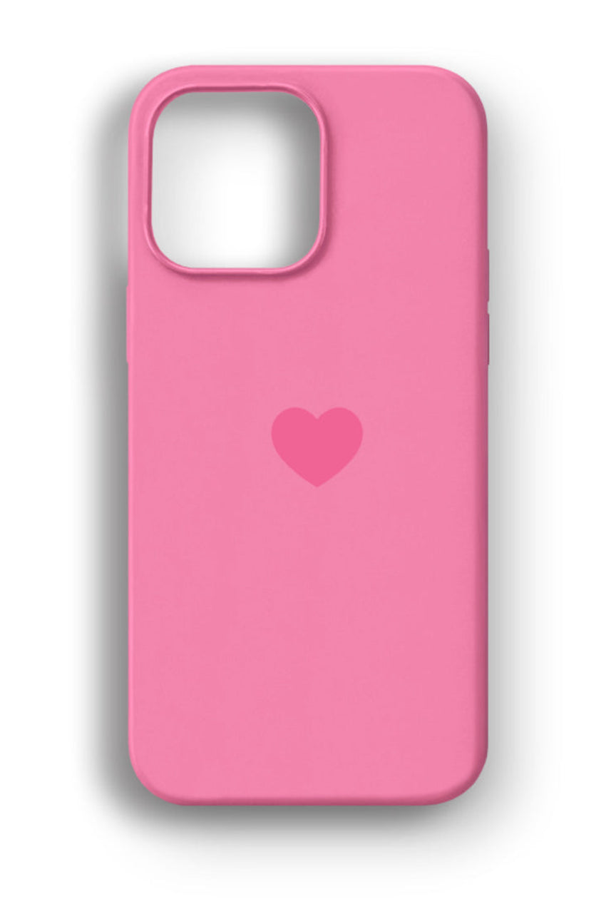 WOTOBEUS Pembe Kalp Logolu Lansman Telefon Kılıfı — beyaz stüdyo fonu, 850 × 1274