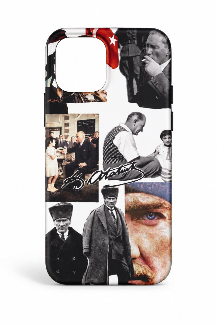 WOTOBEUS Atatürk Anı Premium İçi Kadife Lansman Telefon Kılıfı — beyaz stüdyo fonu, 850 × 1274