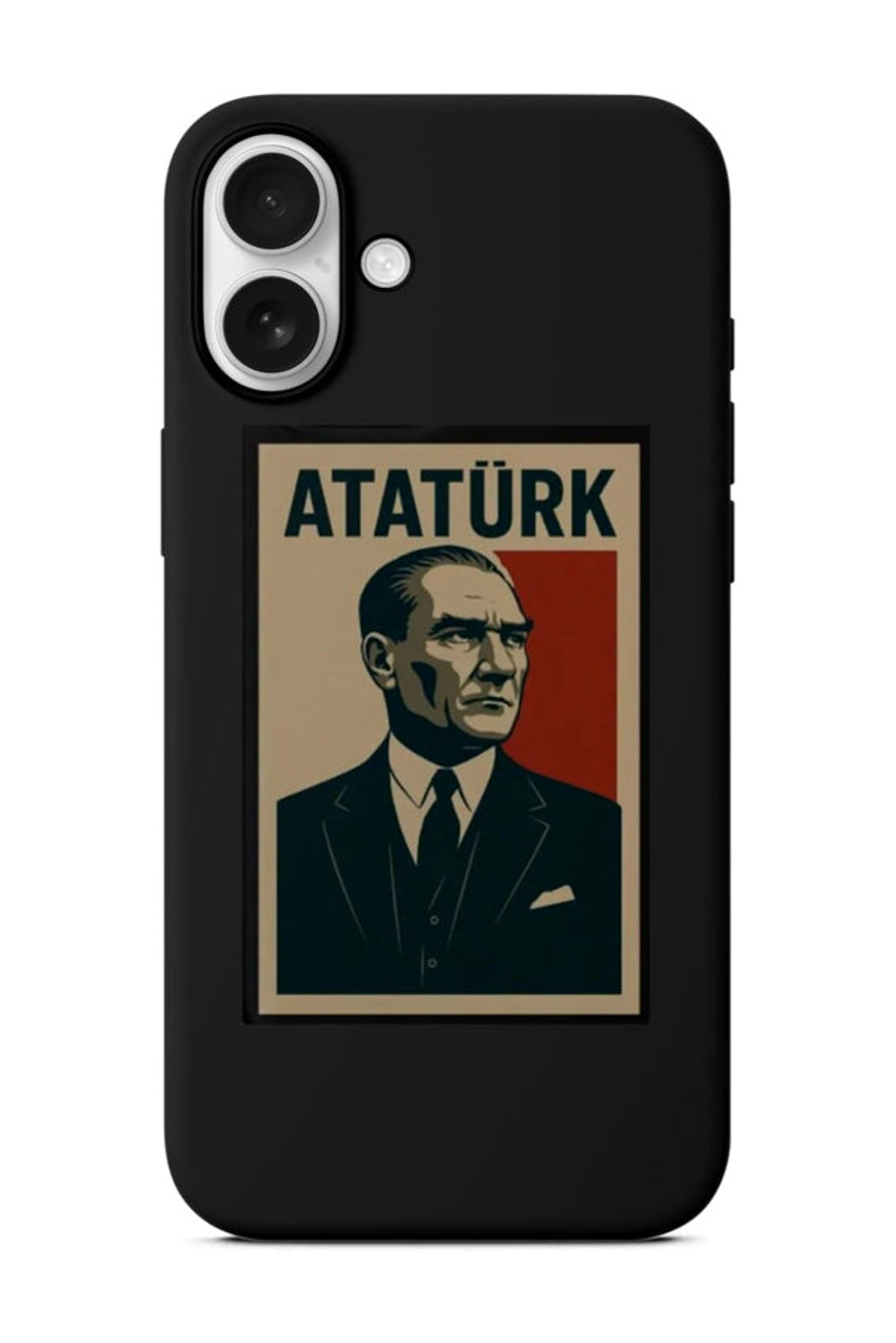 WOTOBEUS Atatürk Desenli İçi Kadife Premium Kalite Lansman Telefon Kılıfı — beyaz stüdyo fonu, 850 × 1274