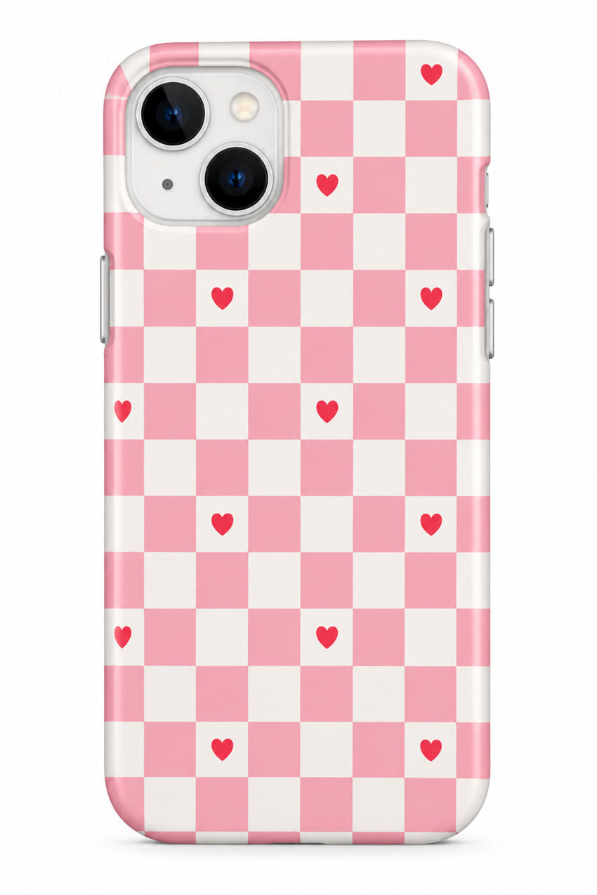 WOTOBEUS Kare Desenli İçi Kadife Lansman Telefon Kılıfı — beyaz stüdyo fonu, 850 × 1274