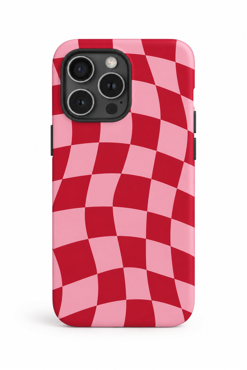 WOTOBEUS Damalı Çiçek Desenli Kırmızı Telefon Kılıfları — beyaz stüdyo fonu, 850 × 1274