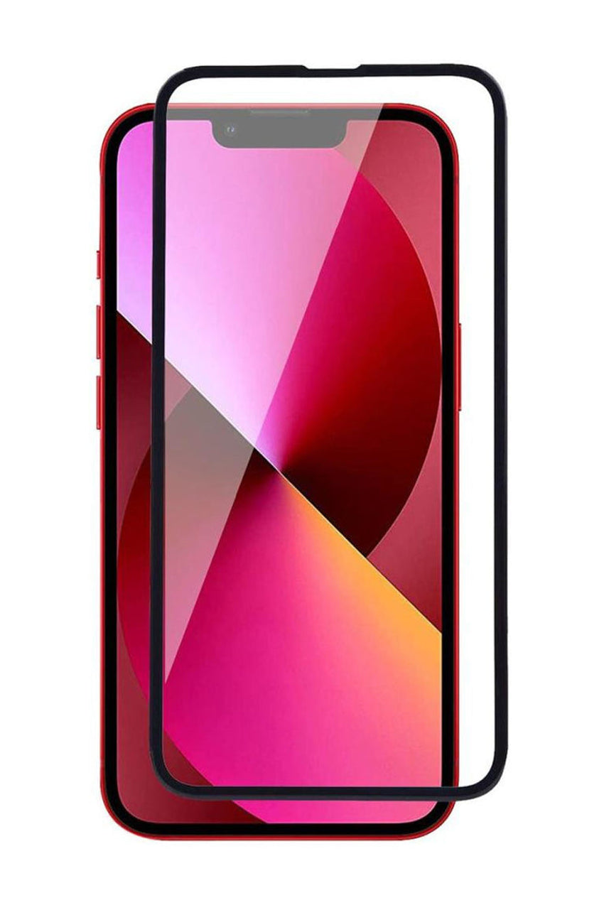 WOTOBEUS iPhone 13 ile uyumlu Çerçeveli Tam Kaplayan Temperli Ekran Koruyucu — beyaz stüdyo fonu, 850 × 1274