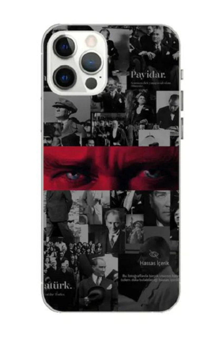WOTOBEUS Atatürk Anı Premium İçi Kadife Lansman Telefon Kılıfı — beyaz stüdyo fonu, 850 × 1274