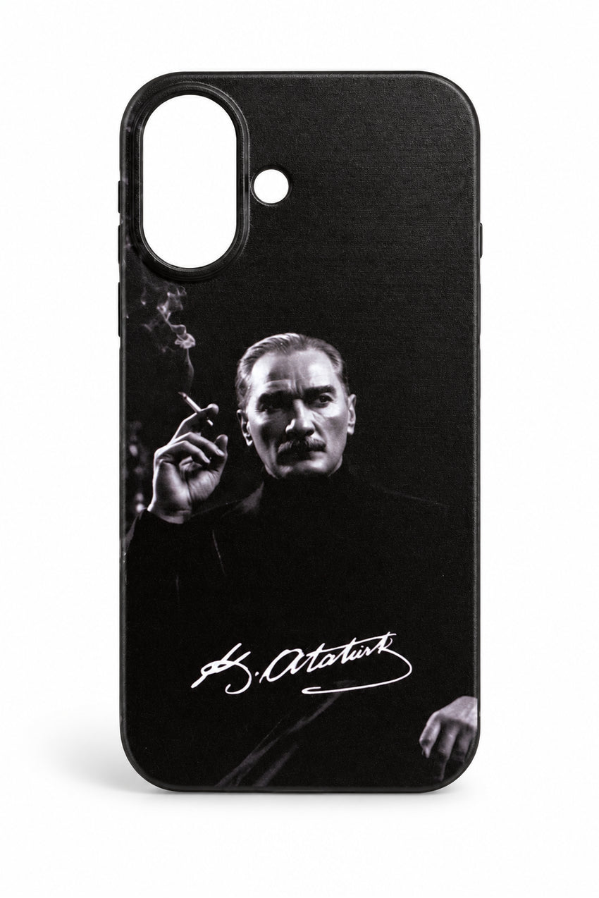 WOTOBEUS Atatürk Desenli İçi Kadife Premium Kalite Lansman Telefon Kılıfı — beyaz stüdyo fonu, 850 × 1274