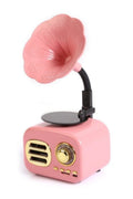 WOTOBEUS Retro Mini Gramofon Bluetooth Fm Radyo Hoparlör — beyaz stüdyo fonu, 850 × 1274