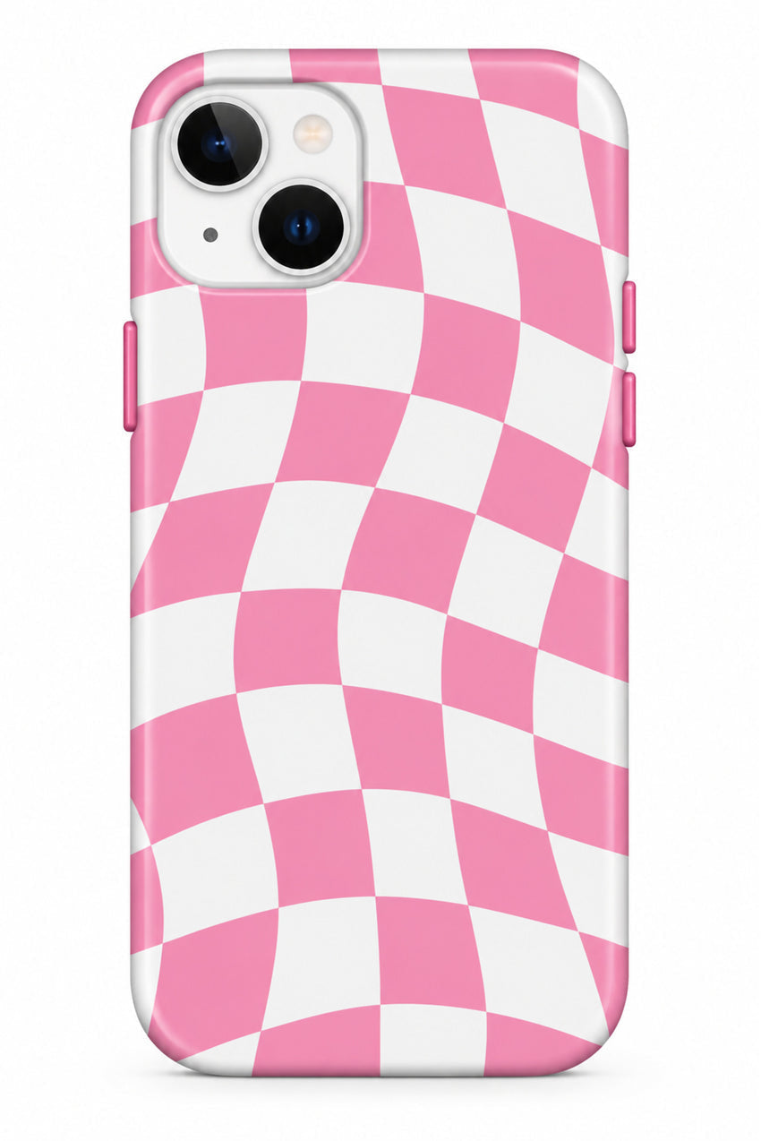 WOTOBEUS Kare Desenli İçi Kadife Lansman Telefon Kılıfı — beyaz stüdyo fonu, 850 × 1274