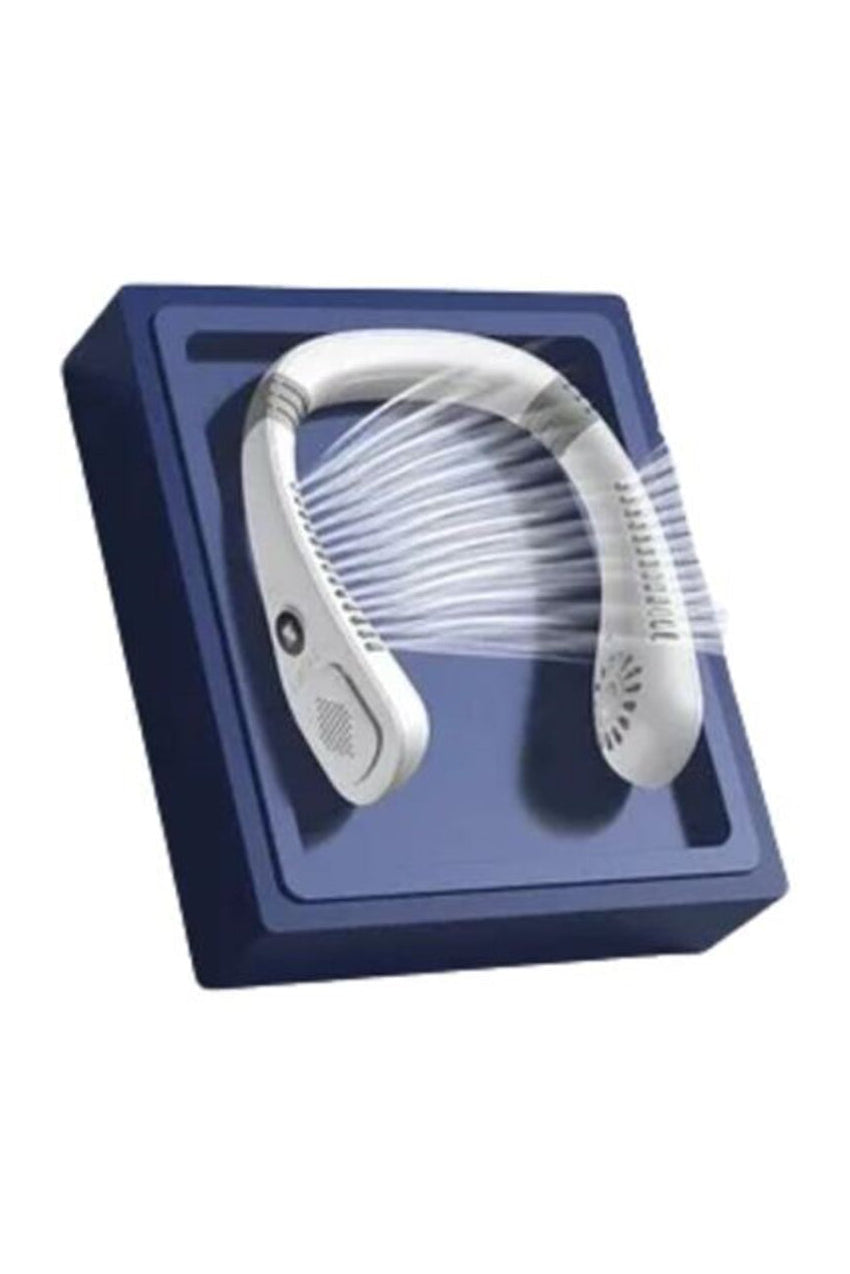 WOTOBEUS Giyilebilir Sessiz Fan | 224g Hafif, Bladeless Güvenli Tasarım, 5 Vitesli Soğutma, USB Şarjlı Fan — beyaz stüdyo fonu, 850 × 1274