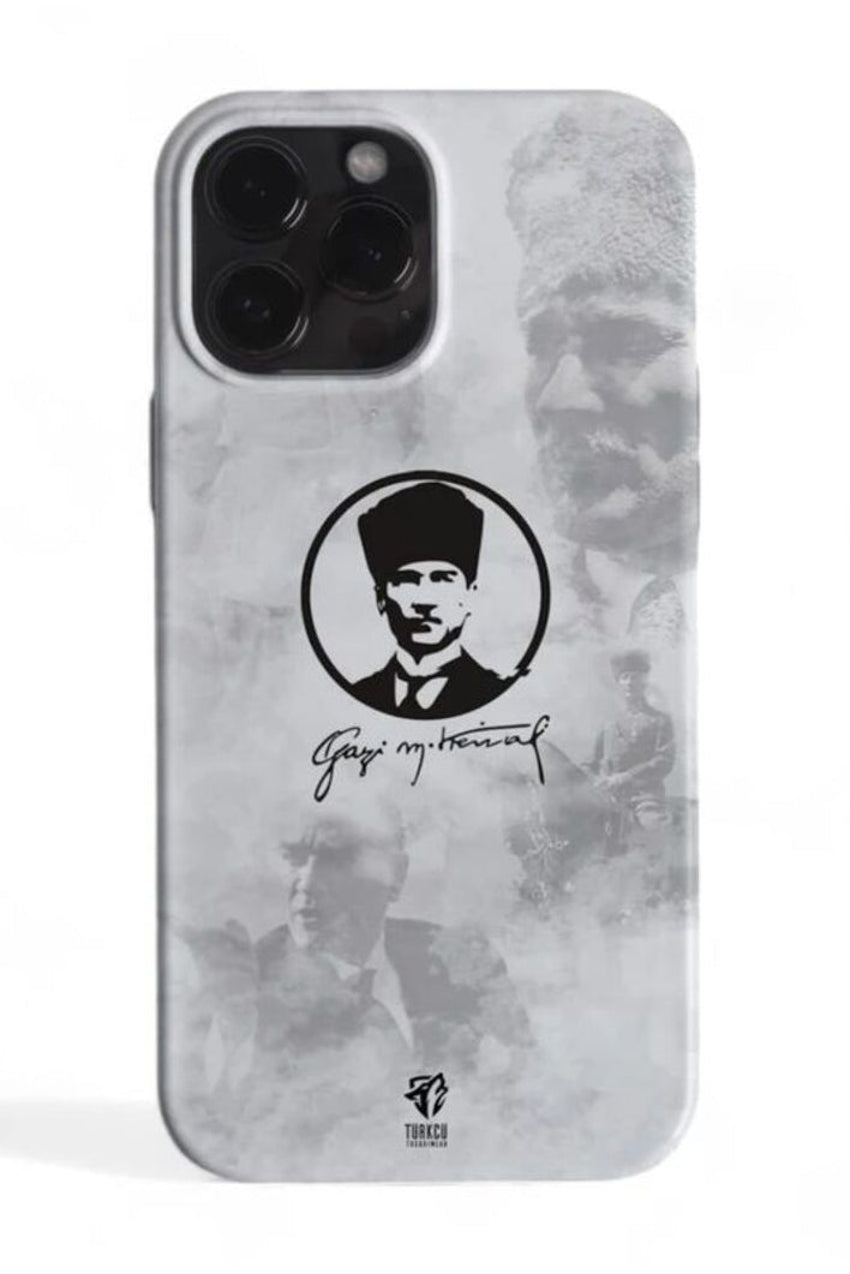 WOTOBEUS Atatürk Köşe Tasarım İçi Kadife Dışı Premium Silikon 10 Kasım Çalışma Telefon Kılıfı — beyaz stüdyo fonu, 850 × 1274