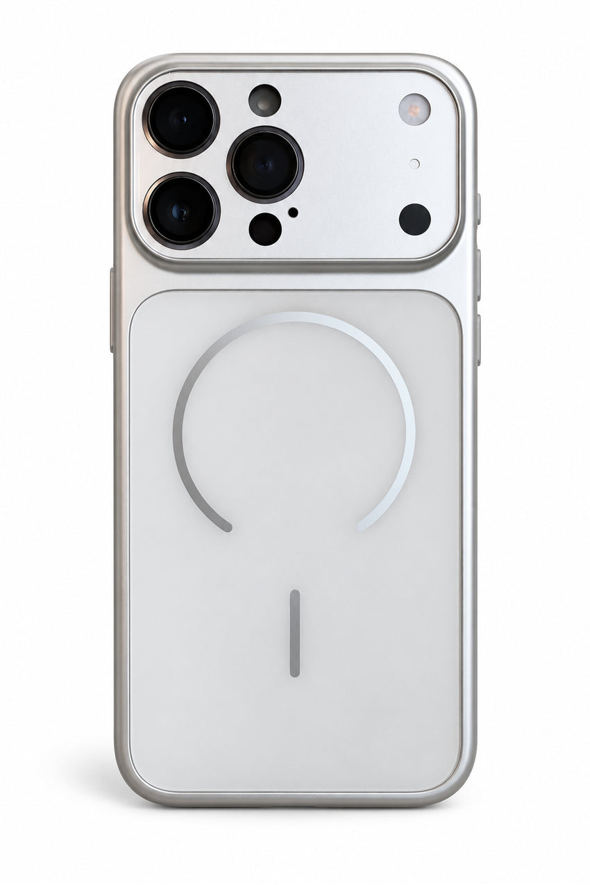 WOTOBEUS iPhone (15 Pro Max) uyumlu AG Glass MagSafe Destekli 17 Pro Max Dönüştürücü Kılıf — beyaz stüdyo fonu, 850 × 1274