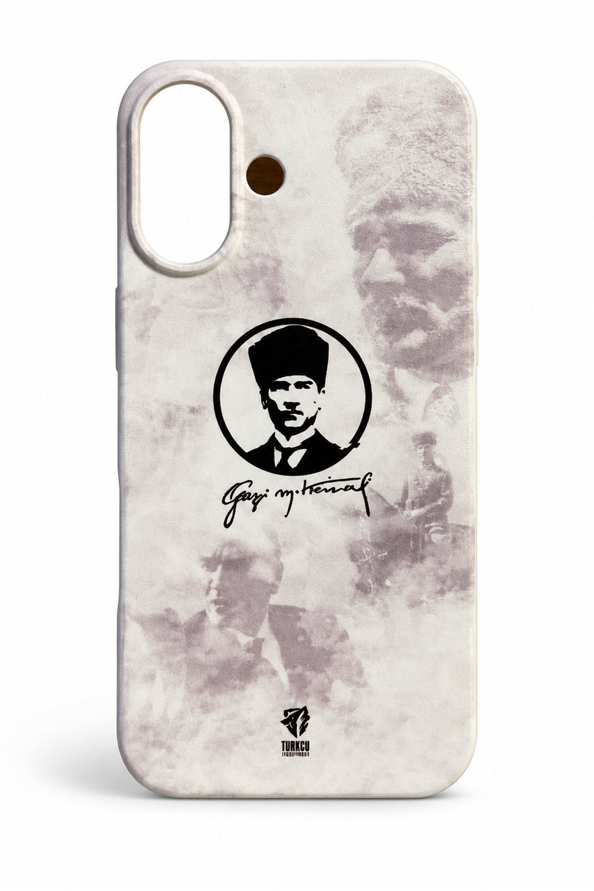 WOTOBEUS Atatürk Desenli İçi Kadife Premium Kalite Lansman Telefon Kılıfı — beyaz stüdyo fonu, 850 × 1274