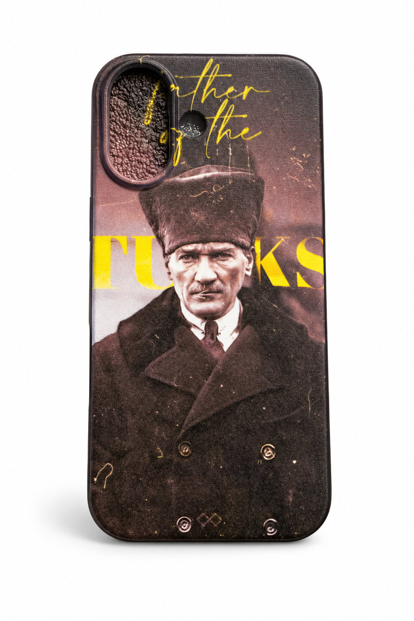WOTOBEUS Atatürk Desenli İçi Kadife Premium Kalite Lansman Telefon Kılıfı — beyaz stüdyo fonu, 850 × 1274