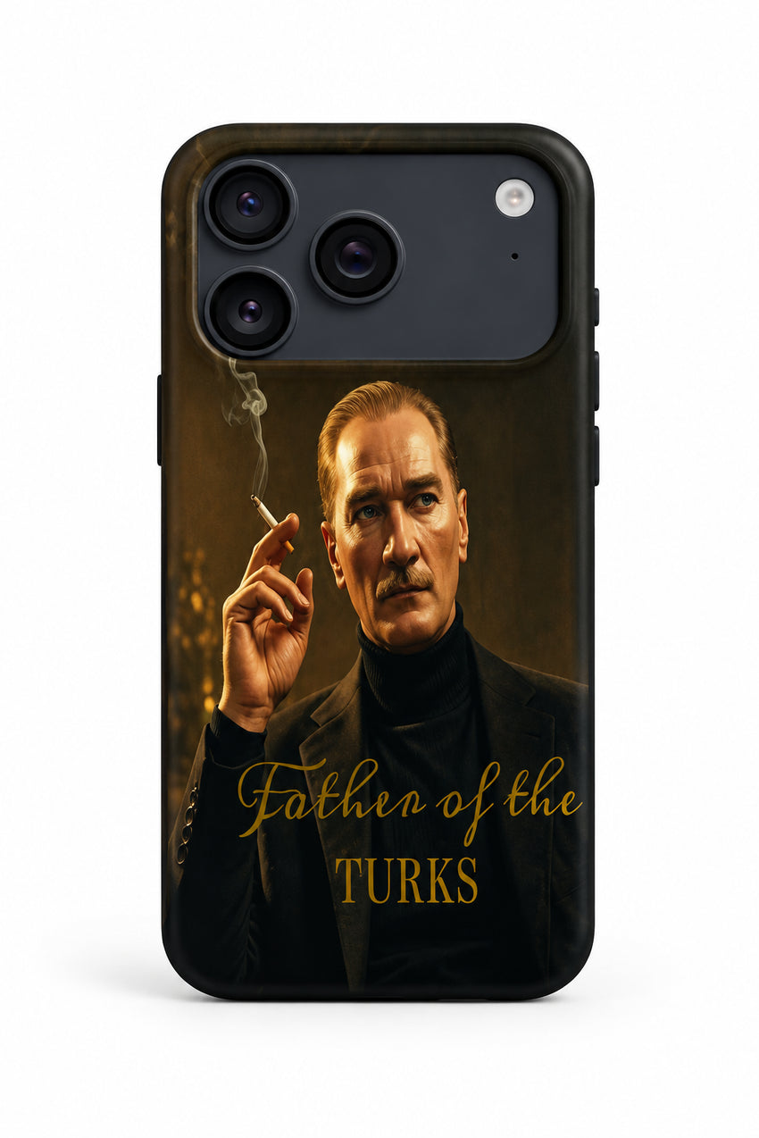 WOTOBEUS Atatürk Desenli İçi Kadife Premium Kalite Lansman Telefon Kılıfı — beyaz stüdyo fonu, 850 × 1274