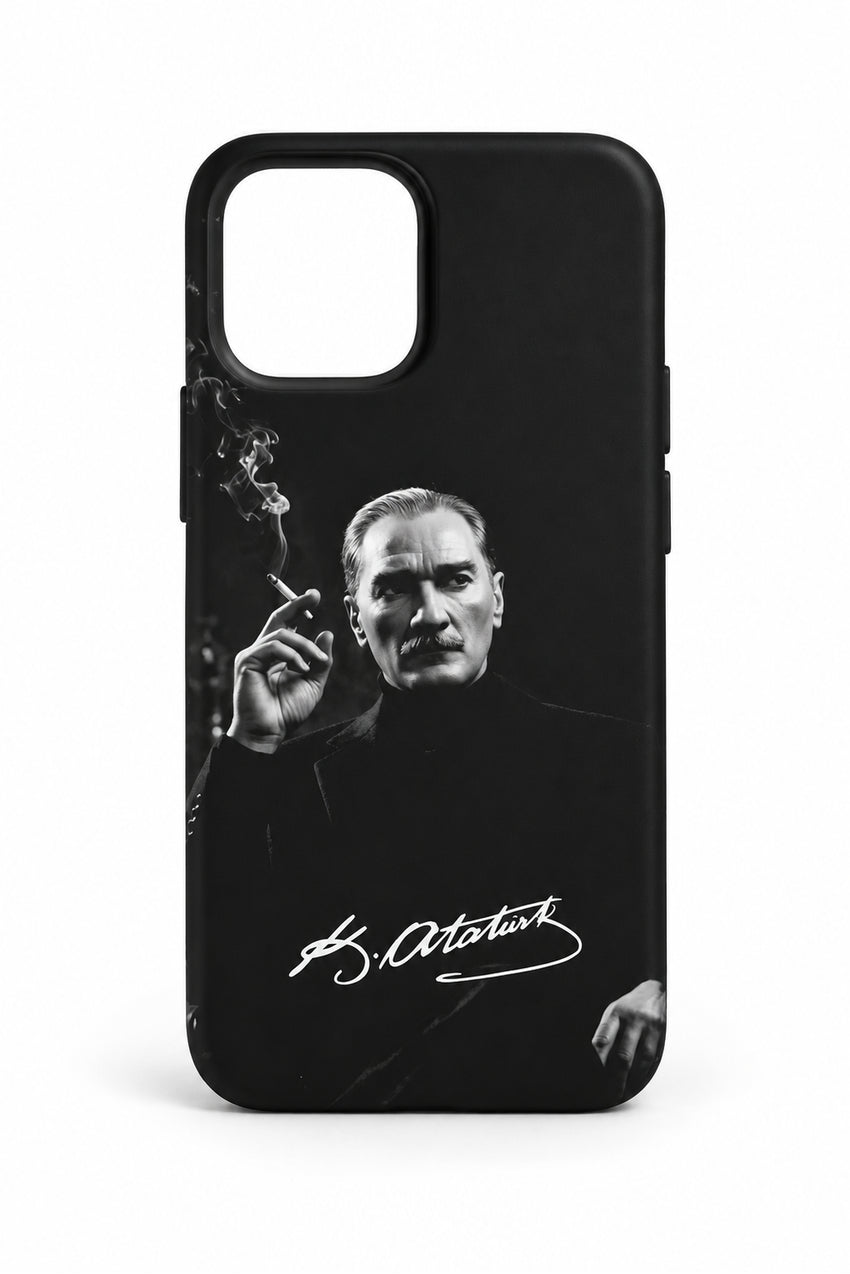 WOTOBEUS Atatürk Köşe Tasarım İçi Kadife Dışı Premium Silikon 10 Kasım Çalışma Telefon Kılıfı — beyaz stüdyo fonu, 850 × 1274