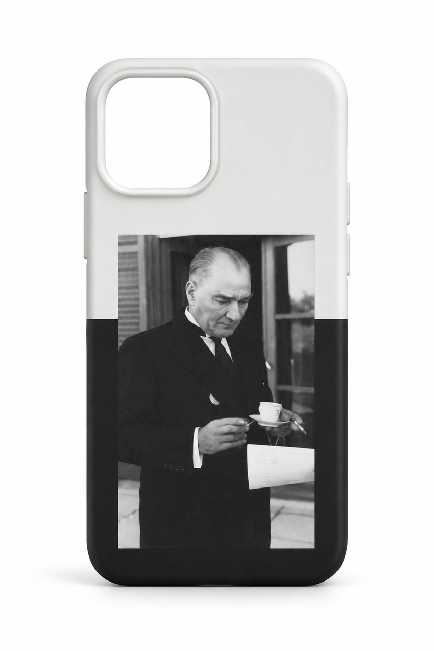WOTOBEUS Atatürk Desenli İçi Kadife Premium Kalite Lansman Telefon Kılıfı — beyaz stüdyo fonu, 850 × 1274