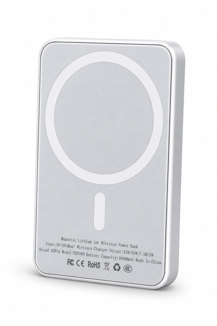 WOTOBEUS Power Bank Taşınabilir Magsafe Özellikli 10.000 Mah İphone Ve Android Model Magsafe Özellikli Bütün Cihazlar İle Uyumlu Kaymaz Mıknatıs Tutuş — beyaz stüdyo fonu, 850 × 1274