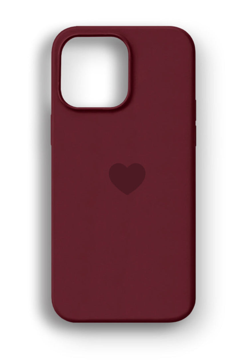 WOTOBEUS Bordo Kalp Logolu Lansman Telefon Kılıfı