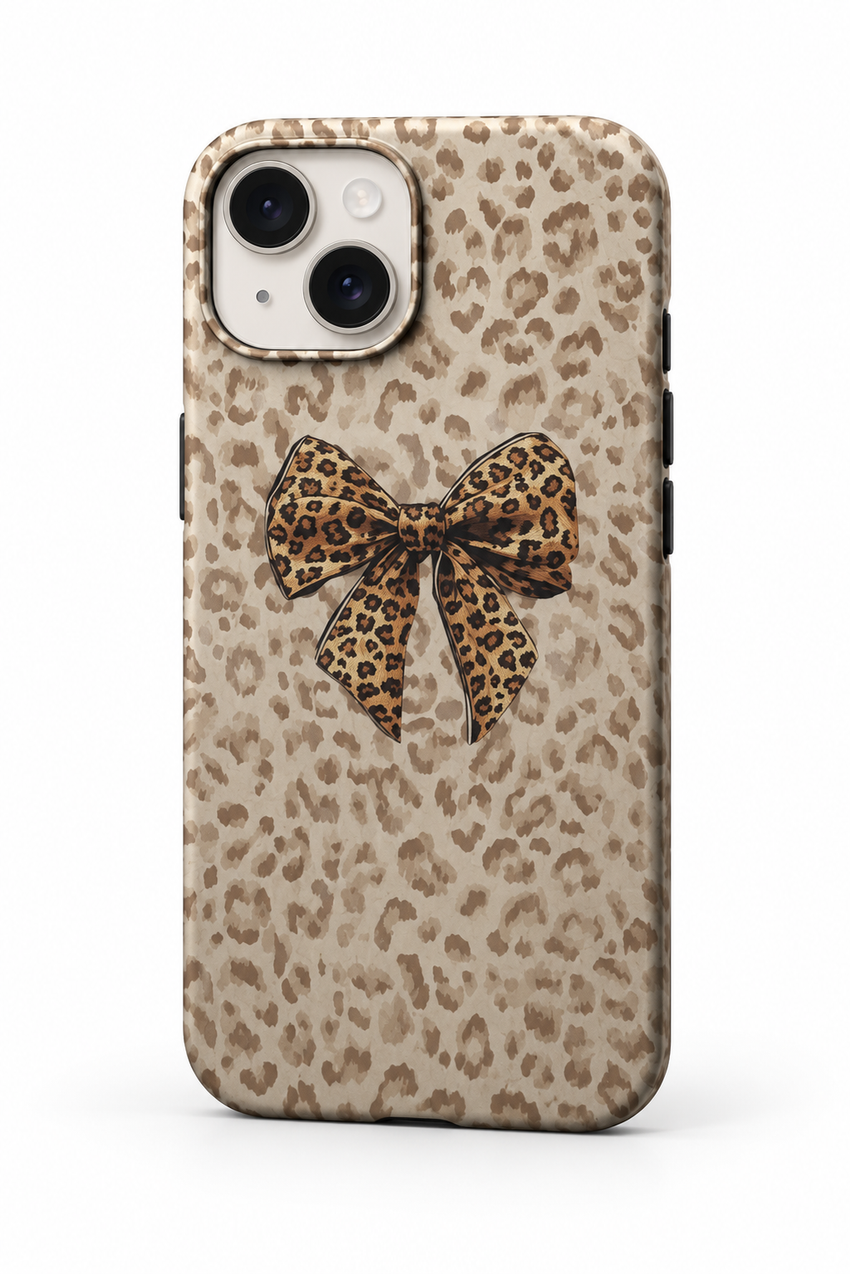 Leopar Fiyonk tasarımlı telefon kılıfı